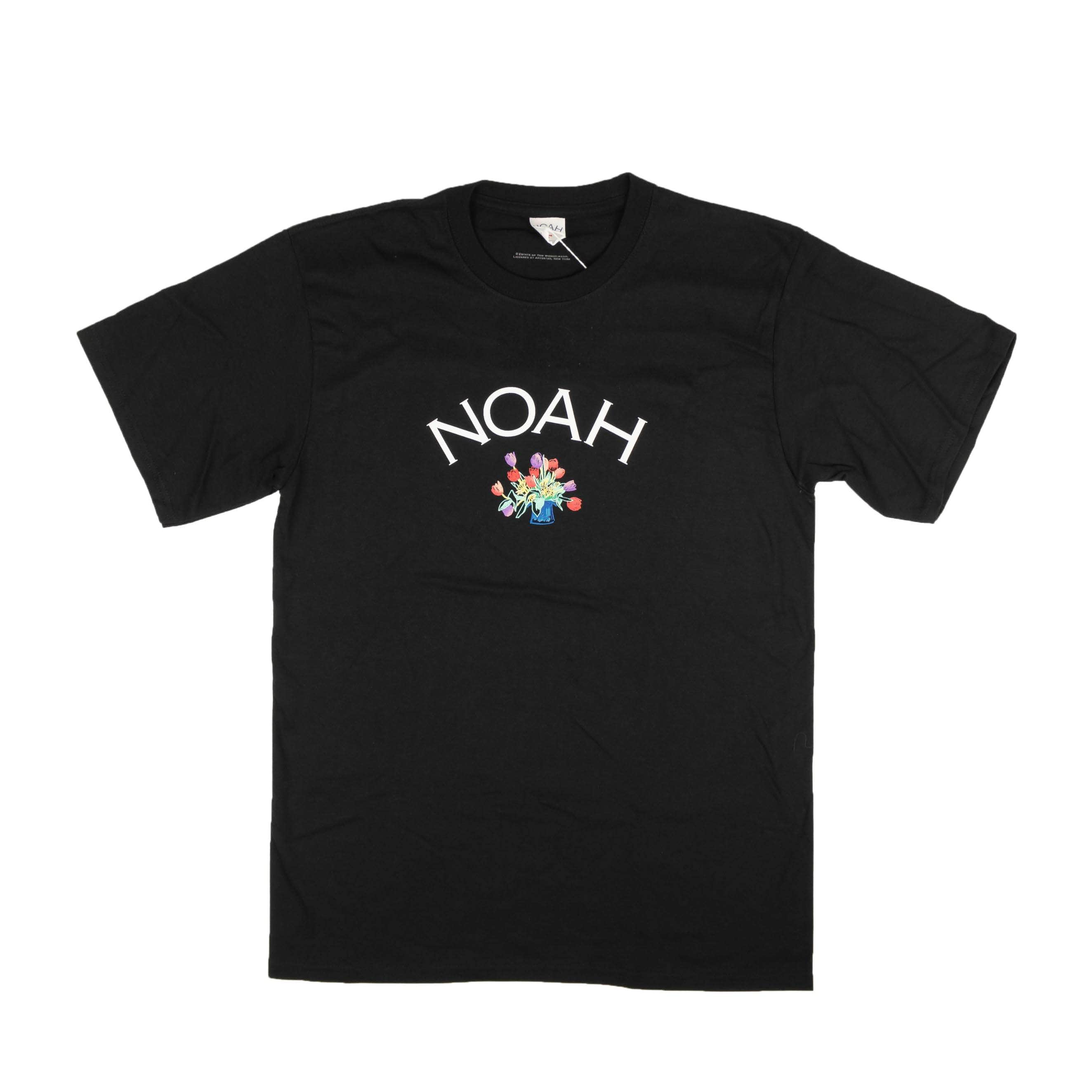 Noah 95-NOA-1218/M NEW NOAH X Wesselman Black Damaged Tulip Core Logo T-Shirt Size M 95-NOA-1218/M