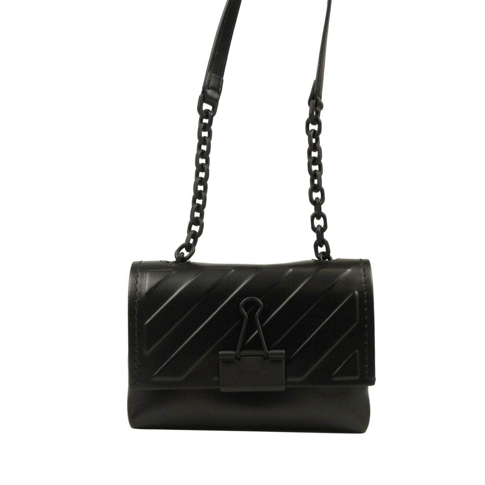 OFF-WHITE c/o VIRGIL ABLOH 1000-2000, channelenable-all, chicmi, couponcollection, gender-womens, main-handbags, off-white-c-o-virgil-abloh, OWW, size-os, womens-crossbody-bags OS Black Embossed Diag Small Bag 95-OFW-3292/OS 95-OFW-3292/OS