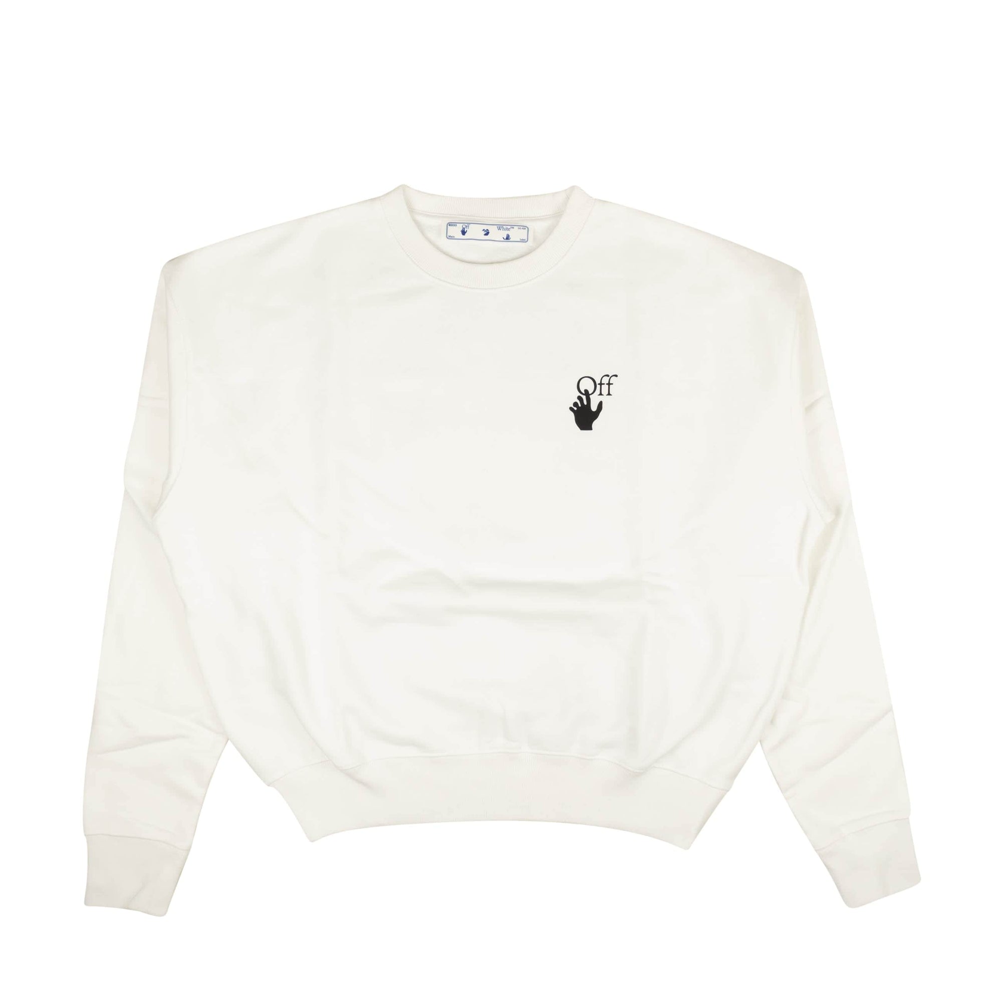 OFF-WHITE c/o VIRGIL ABLOH 250-500, channelenable-all, chicmi, couponcollection, gender-mens, main-clothing, mens-crewnecks, mens-shoes, off-white-c-o-virgil-abloh, OWM, size-l, size-m, size-s White Bubble Arrow Over Crewneck