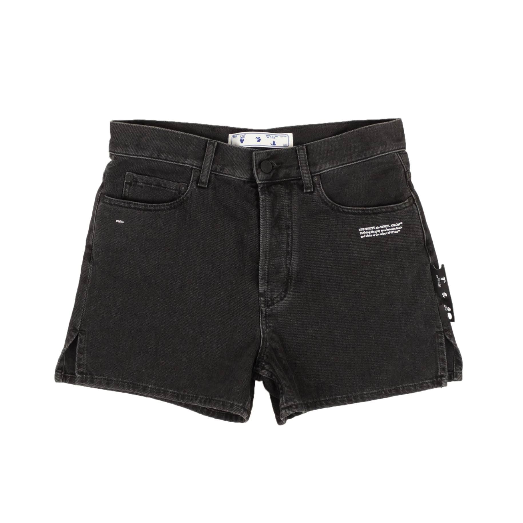 Off-White c/o Virgil Abloh 250-500, channelenable-all, chicmi, couponcollection, gender-womens, main-clothing, off-white-c-o-virgil-abloh, size-27 Black New Denim Jean Shorts