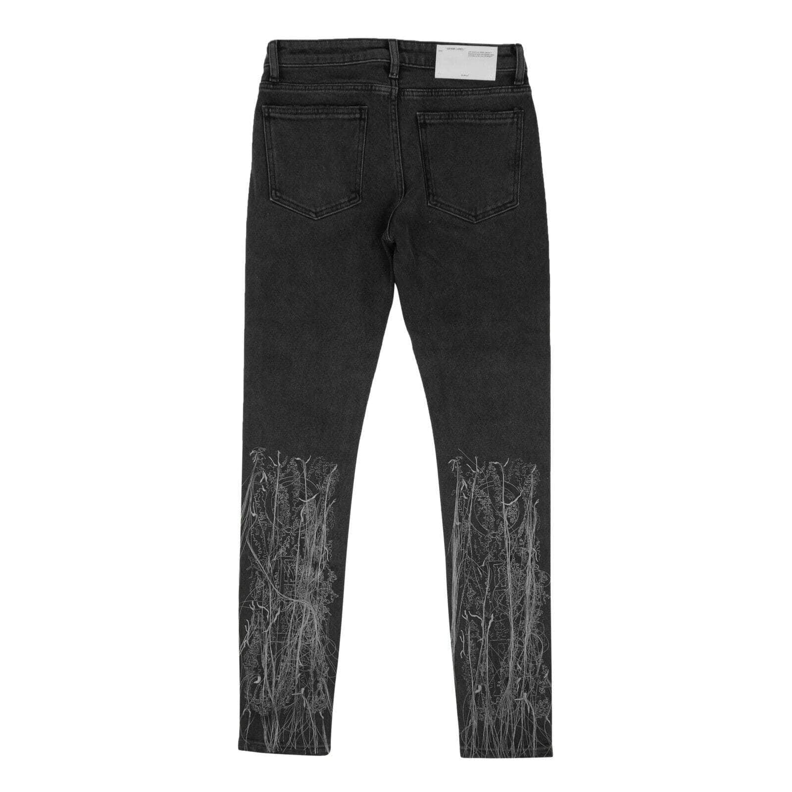Off-White c/o Virgil Abloh 250-500, channelenable-all, chicmi, couponcollection, gender-womens, main-clothing, off-white-c-o-virgil-abloh, size-27, size-28, SPO, womens-straight-jeans Dark Grey Graphic Thread Jeans