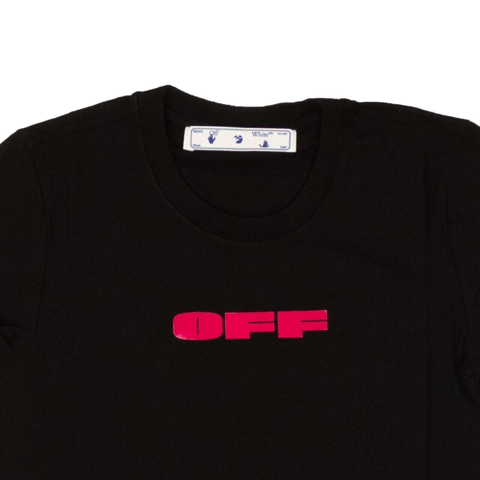 Off-White c/o Virgil Abloh 250-500, channelenable-all, chicmi, couponcollection, gender-womens, main-clothing, off-white-c-o-virgil-abloh, size-xs, size-xxs Black Bold Flock Casual T-Shirt