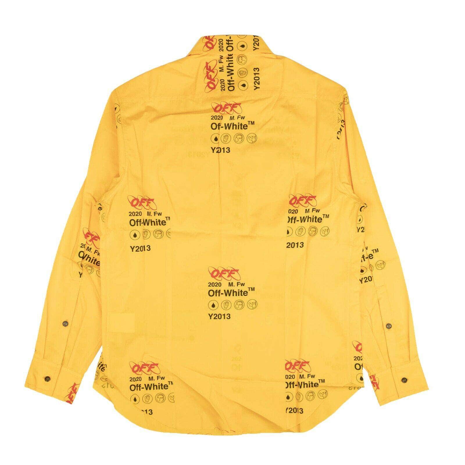 OFF-WHITE c/o VIRGIL ABLOH 500-750, channelenable-all, chicmi, couponcollection, gender-mens, main-clothing, mens-shoes, off-white-c-o-virgil-abloh, size-l, size-m, size-s M Yellow Industrial Print Shirt 82NGG-OW-1522/M 82NGG-OW-1522/M