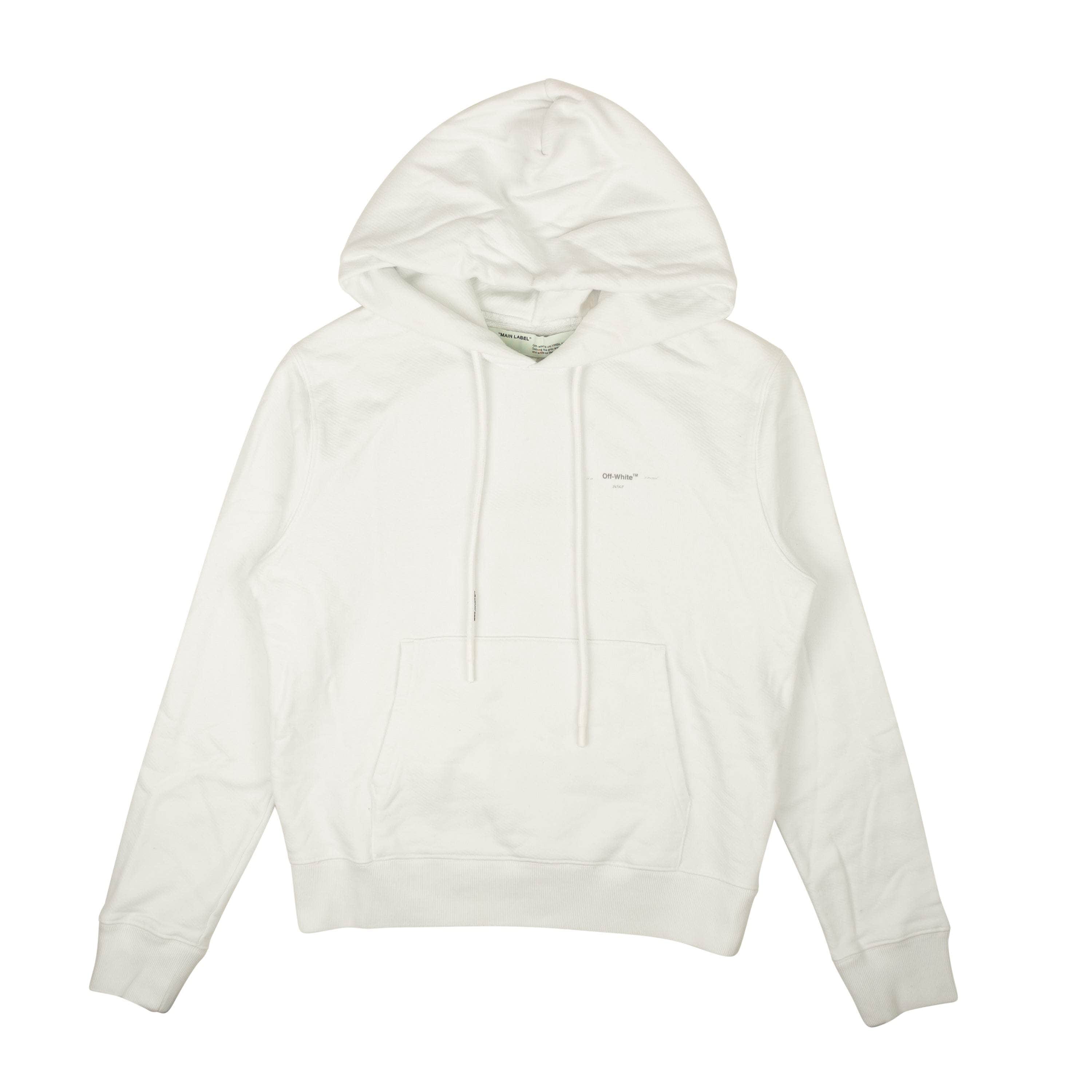 Off-White c/o Virgil Abloh 500-750, channelenable-all, chicmi, couponcollection, gender-mens, main-clothing, mens-shoes, off-white-c-o-virgil-abloh, size-l, size-s, size-xl White Arrow Logo Slim Hoodie