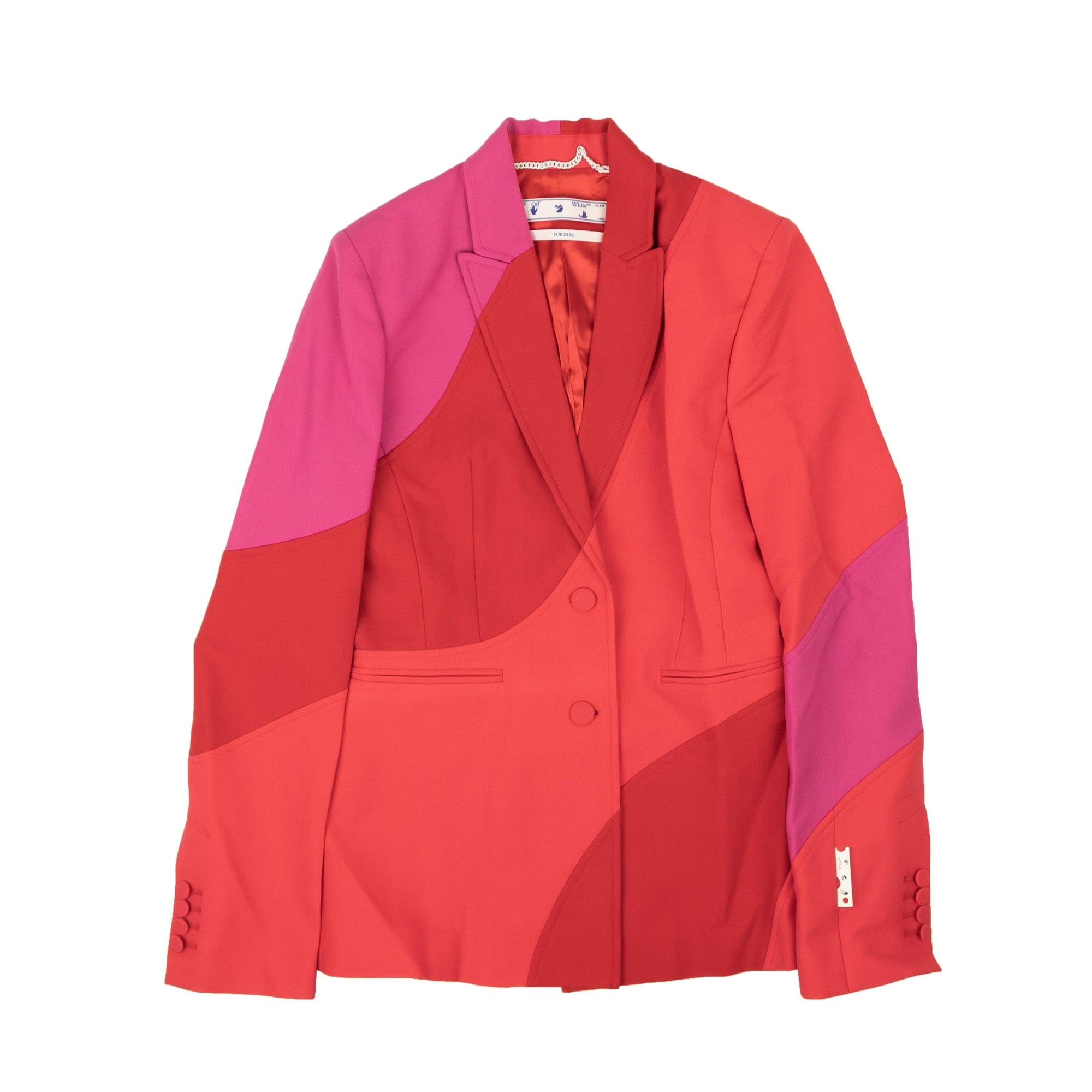 Off-White c/o Virgil Abloh 500-750, channelenable-all, chicmi, couponcollection, gender-womens, main-clothing, off-white-c-o-virgil-abloh, oww1, size-38, size-40, SPO, womens-jackets-blazers Red And Pink Spiral Jacket
