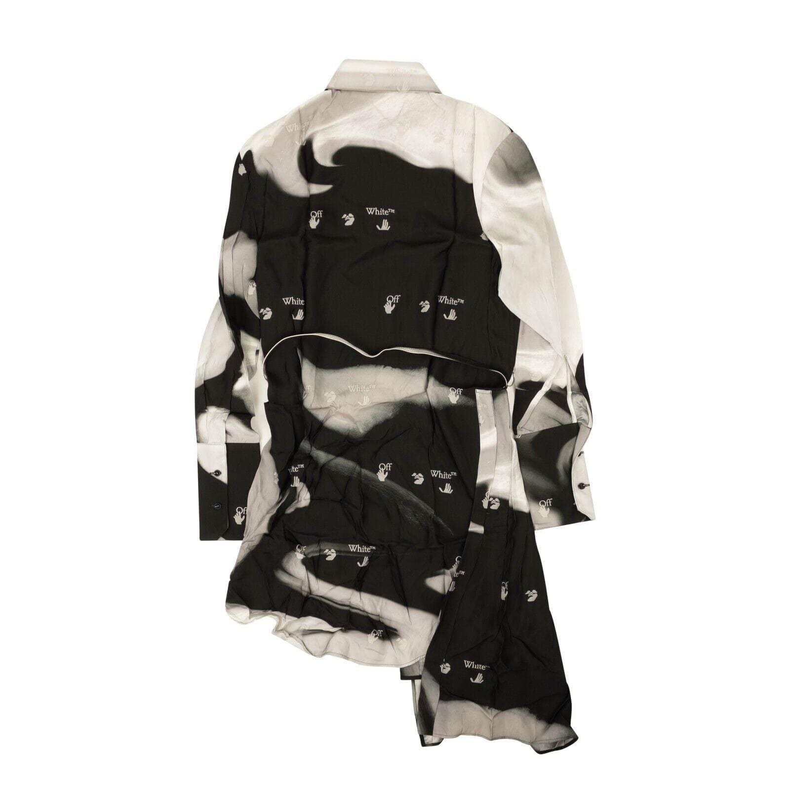 Off-White c/o Virgil Abloh 500-750, channelenable-all, chicmi, couponcollection, gender-womens, main-clothing, off-white-c-o-virgil-abloh, oww1, size-38, SPO, womens-shirt-dresses 38 Black Melt Plisse Shirt Dress OFW-XTPS-0029/38 OFW-XTPS-0029/38