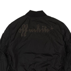 Off-White c/o Virgil Abloh 500-750, channelenable-all, chicmi, couponcollection, gender-womens, main-clothing, off-white-c-o-virgil-abloh, oww1, size-40, SPO, womens-bombers 40 Black Nylon Cropped Bomber OFW-XOTW-0013/40 OFW-XOTW-0013/40