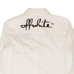 Off-White c/o Virgil Abloh 500-750, channelenable-all, chicmi, couponcollection, gender-womens, main-clothing, off-white-c-o-virgil-abloh, size-44, womens-shirt-dresses 44 White Asymmetric Poplin Dress OFW-XTPS-0051/44 OFW-XTPS-0051/44