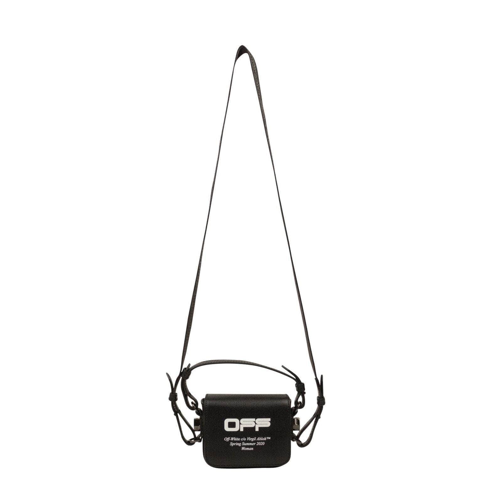 OFF-WHITE c/o VIRGIL ABLOH 500-750, couponcollection, gender-womens, main-handbags, off-white-c-o-virgil-abloh, size-os, womens-crossbody-bags OS Black Baby Flap Crossbody Bag OFW-XBGS-0027/OS OFW-XBGS-0027/OS