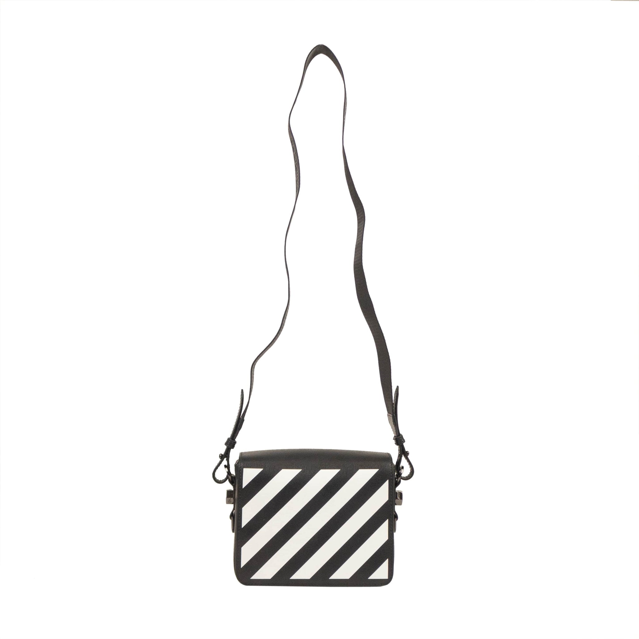 Off-White Binder Clip Diagonal Stripe Bag