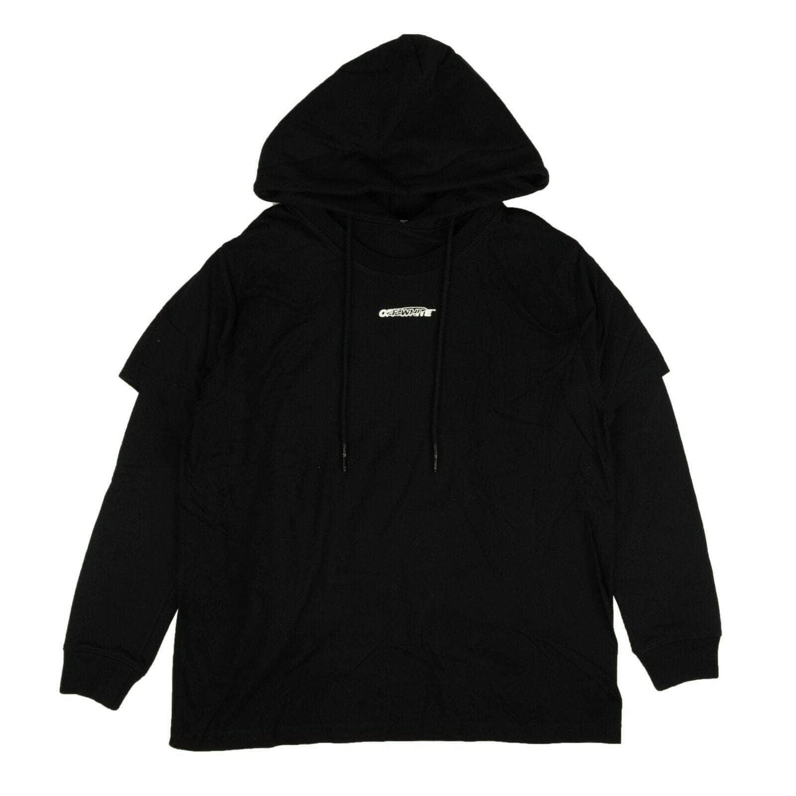 Off-White c/o Virgil Abloh 95-OFW-1293/S NWT OFF-WHITE C/O VIRGIL ABLOH Black Barrel Worker Hoodie Size S $635 95-OFW-1293/S