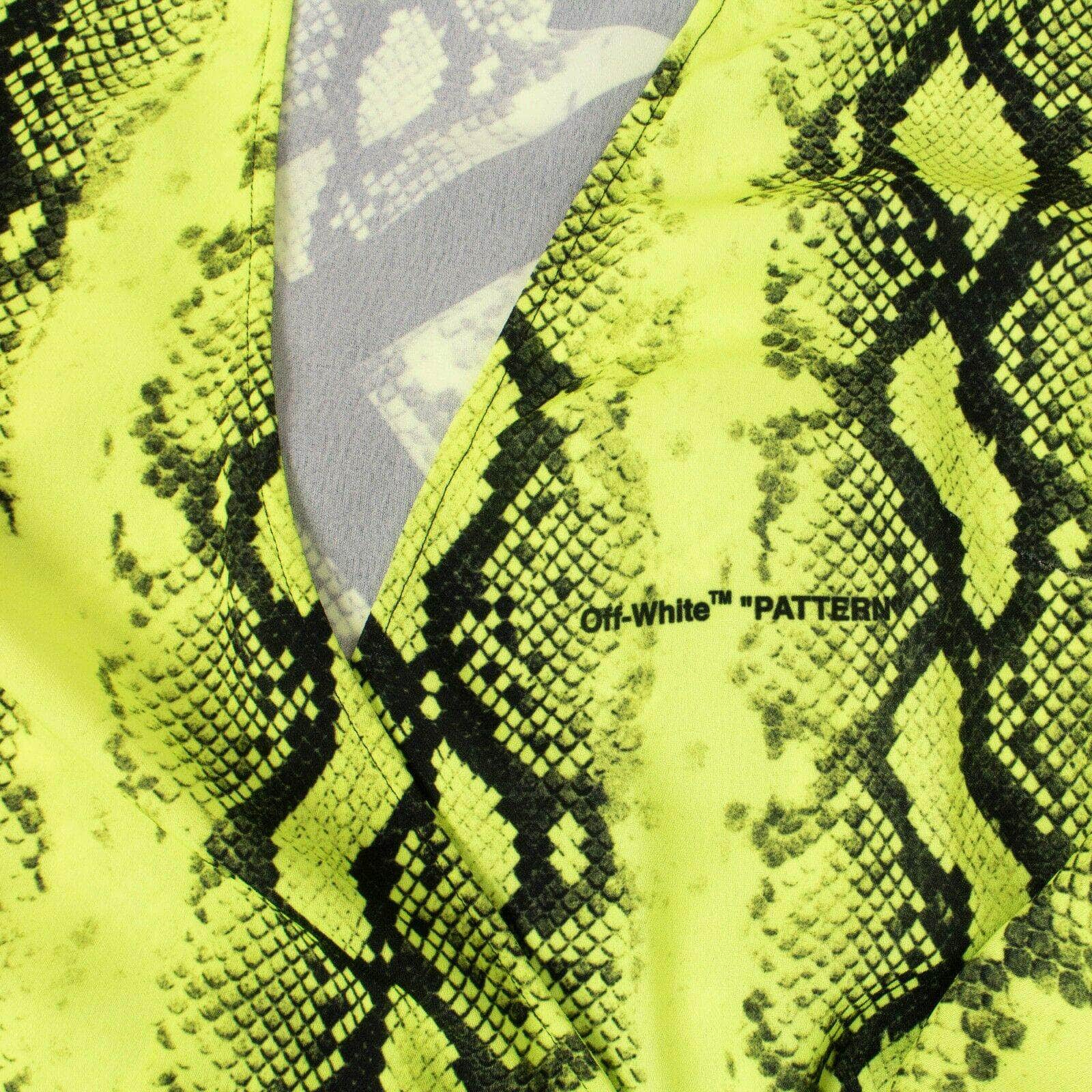 OFF-WHITE c/o VIRGIL ABLOH channelenable-all, chicmi, couponcollection, gender-womens, main-clothing, owjuly4 40 Yellow Snake Print Mini Dress 82NGG-OW-265/40 82NGG-OW-265/40