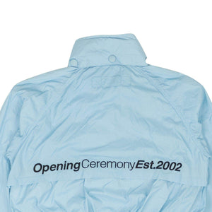 Opening Ceremony 250-500, channelenable-all, chicmi, couponcollection, gender-womens, main-clothing, opening-ceremony, shop375, size-s, size-xs, womens-jackets-blazers Blue Nylon Cropped Baby Windbreaker Jacket