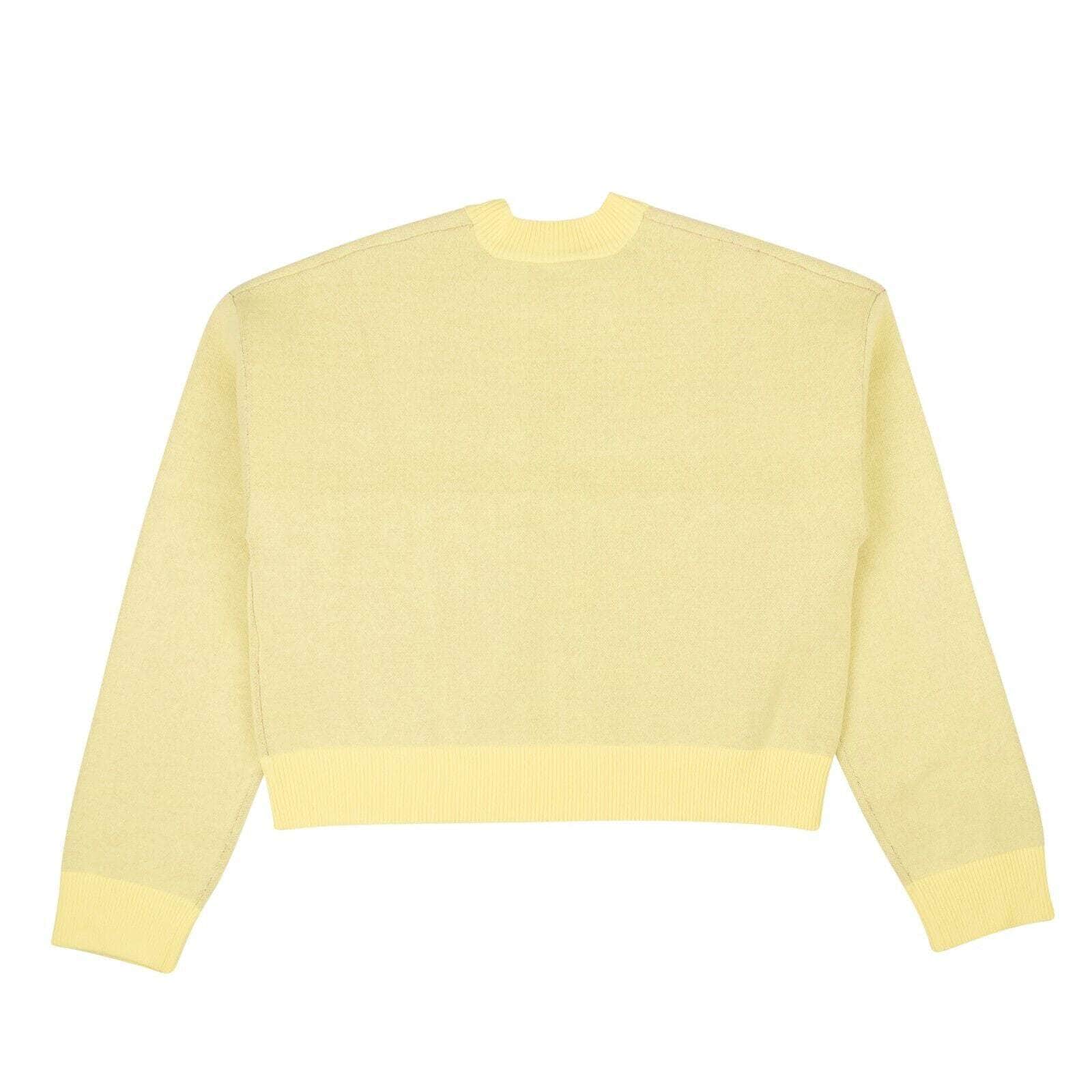 Opening Ceremony 250-500, channelenable-all, chicmi, couponcollection, gender-womens, main-clothing, opening-ceremony, size-m, womens-pullover-sweaters Pale Yellow Cropped OC Flower Sweater