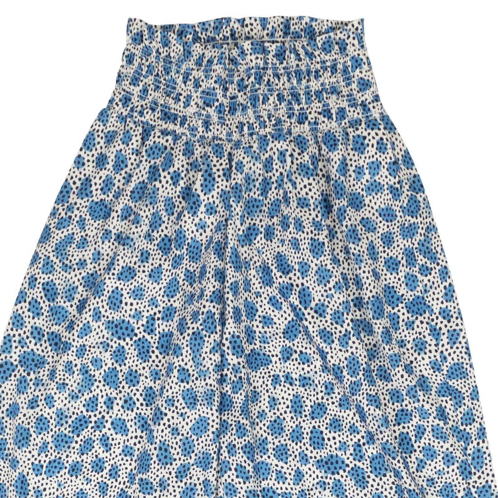 Opening Ceremony 250-500, channelenable-all, chicmi, couponcollection, gender-womens, main-clothing, opening-ceremony, size-m, womens-straight-pants Blue Polyester Leopard Print Pull On Pants