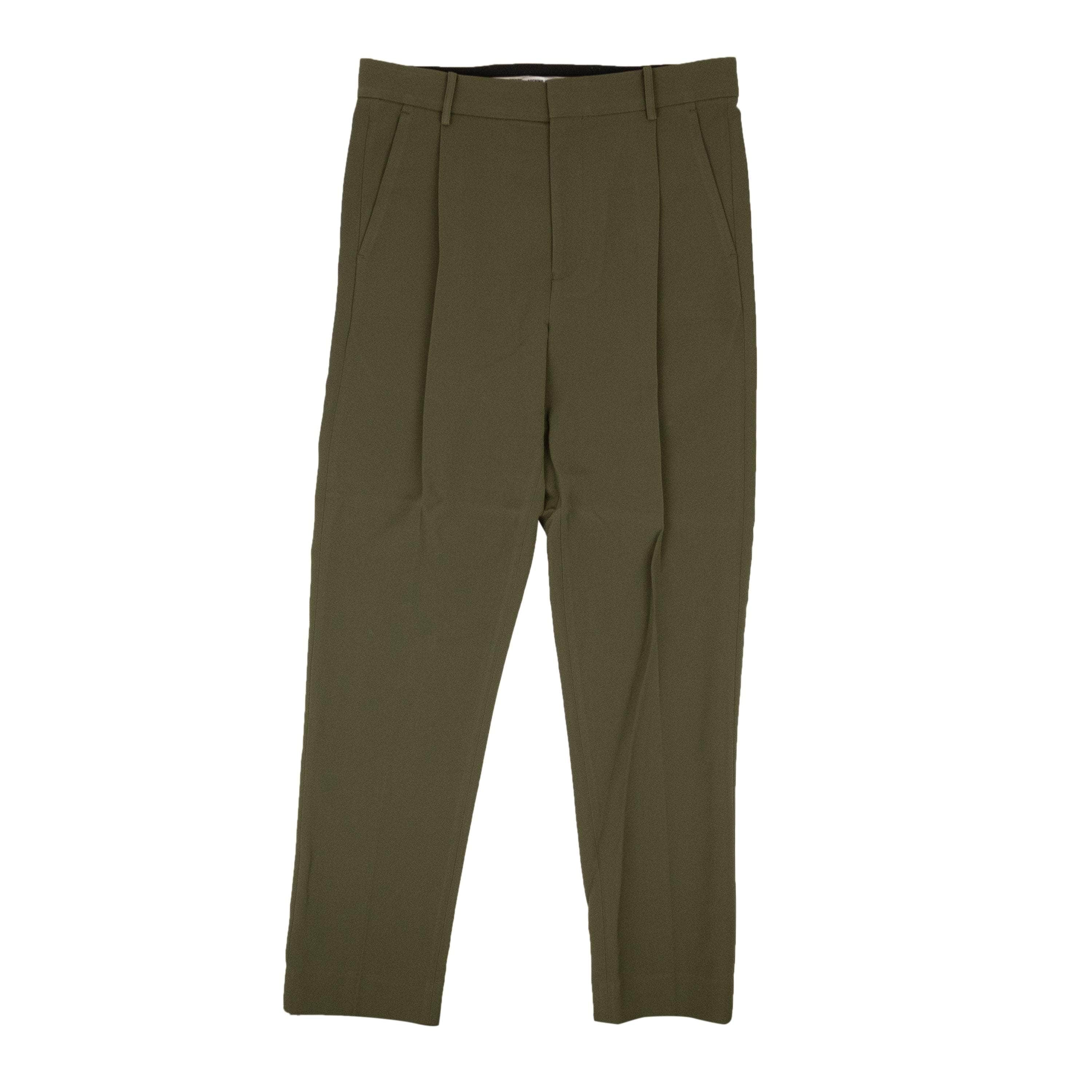 Opening Ceremony 95-OCY-0004/30 NWT OPENING CEREMONY Olive Green Polyester Twill Trouser Pants Size 30/40 $195 95-OCY-0004/30