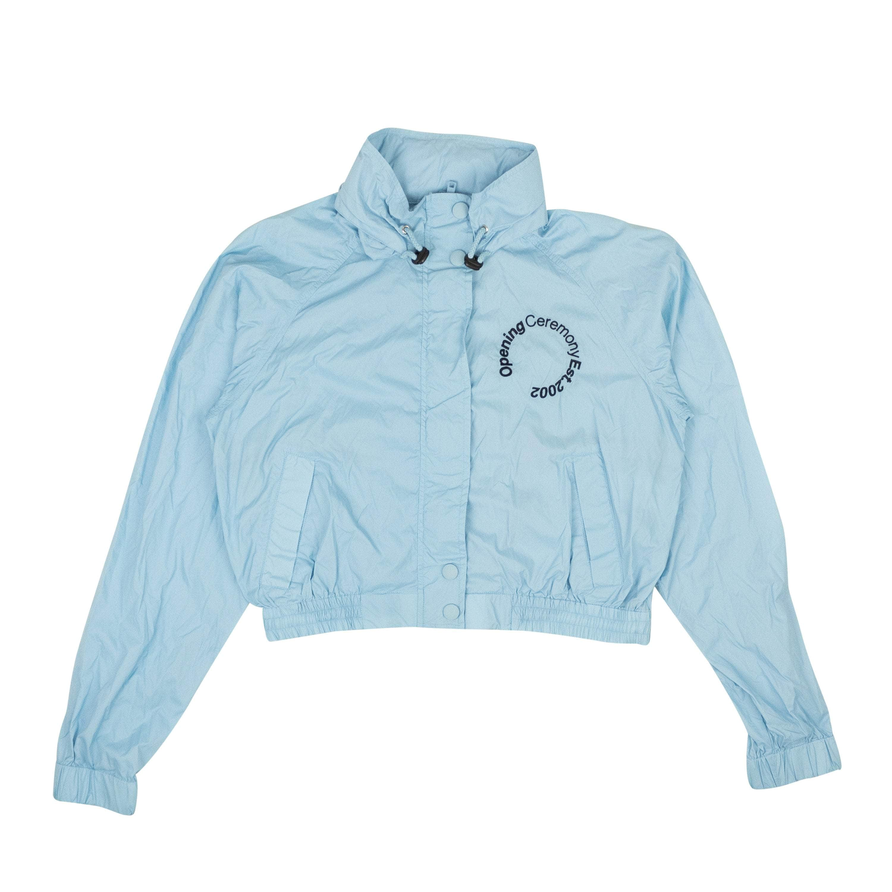 Opening Ceremony 95-OCY-0009/XS NWT OPENING CEREMONY Blue Nylon Cropped Baby WindbreakerJacket Size XS $275 95-OCY-0009/XS