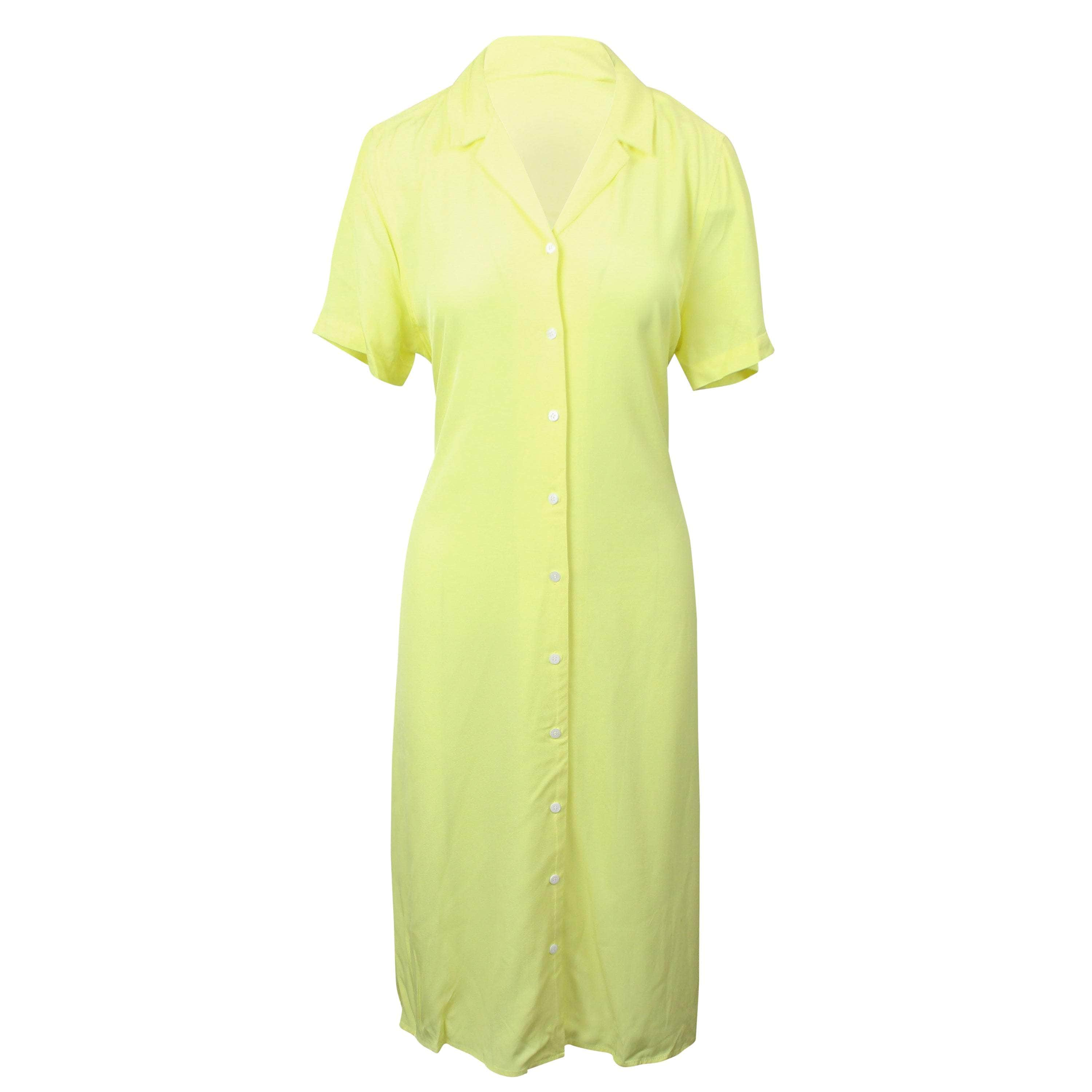 Opening Ceremony 95-OCY-0016/S NWT Opening Ceremony YELLOW LACE UP BACK SHIRT DRESS Size S $395 95-OCY-0016/S