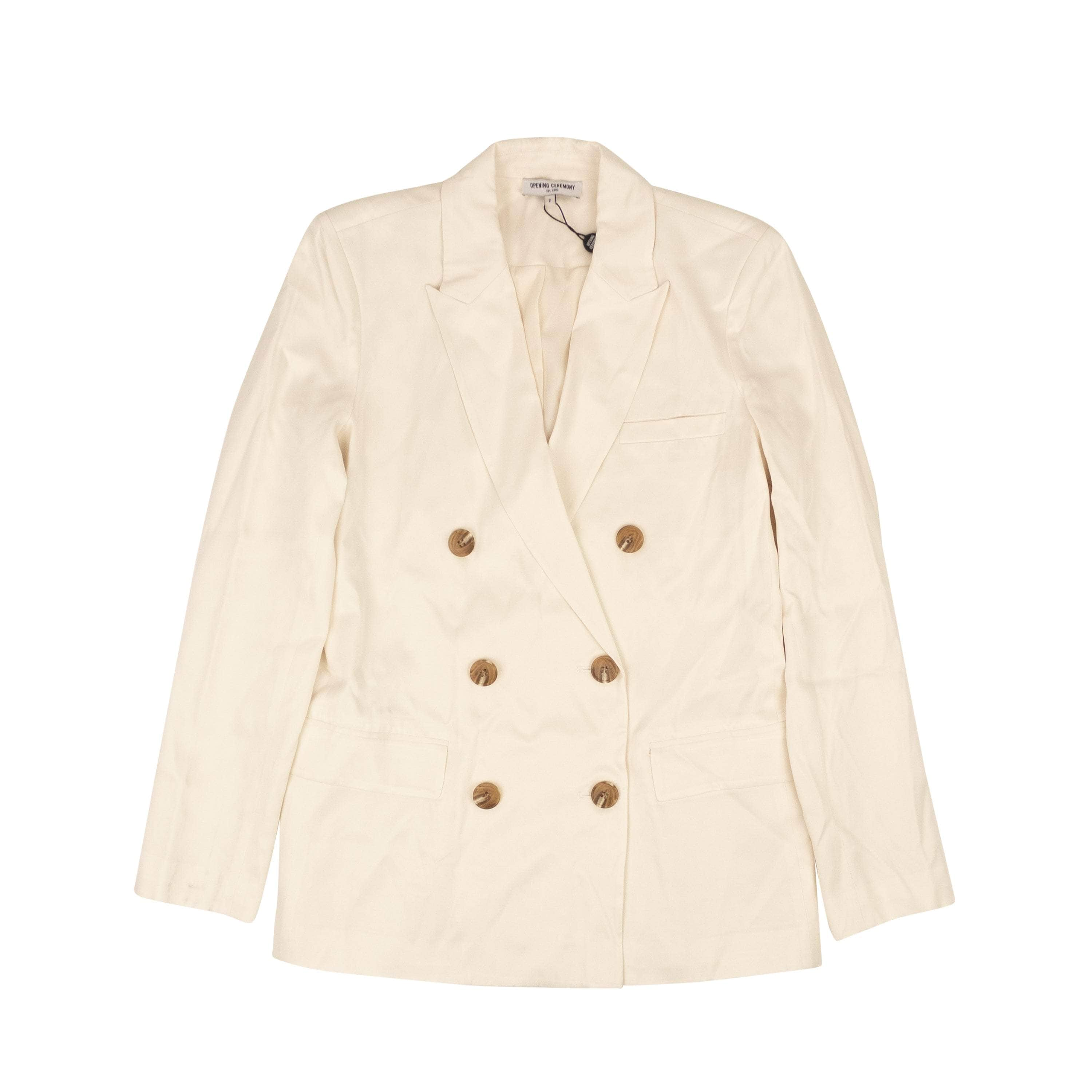 Opening Ceremony 95-OCY-0021/4 NWT Opening Ceremony EGGSHELL DOUBLE BREASTED BLAZER Size 4 $395 95-OCY-0021/4