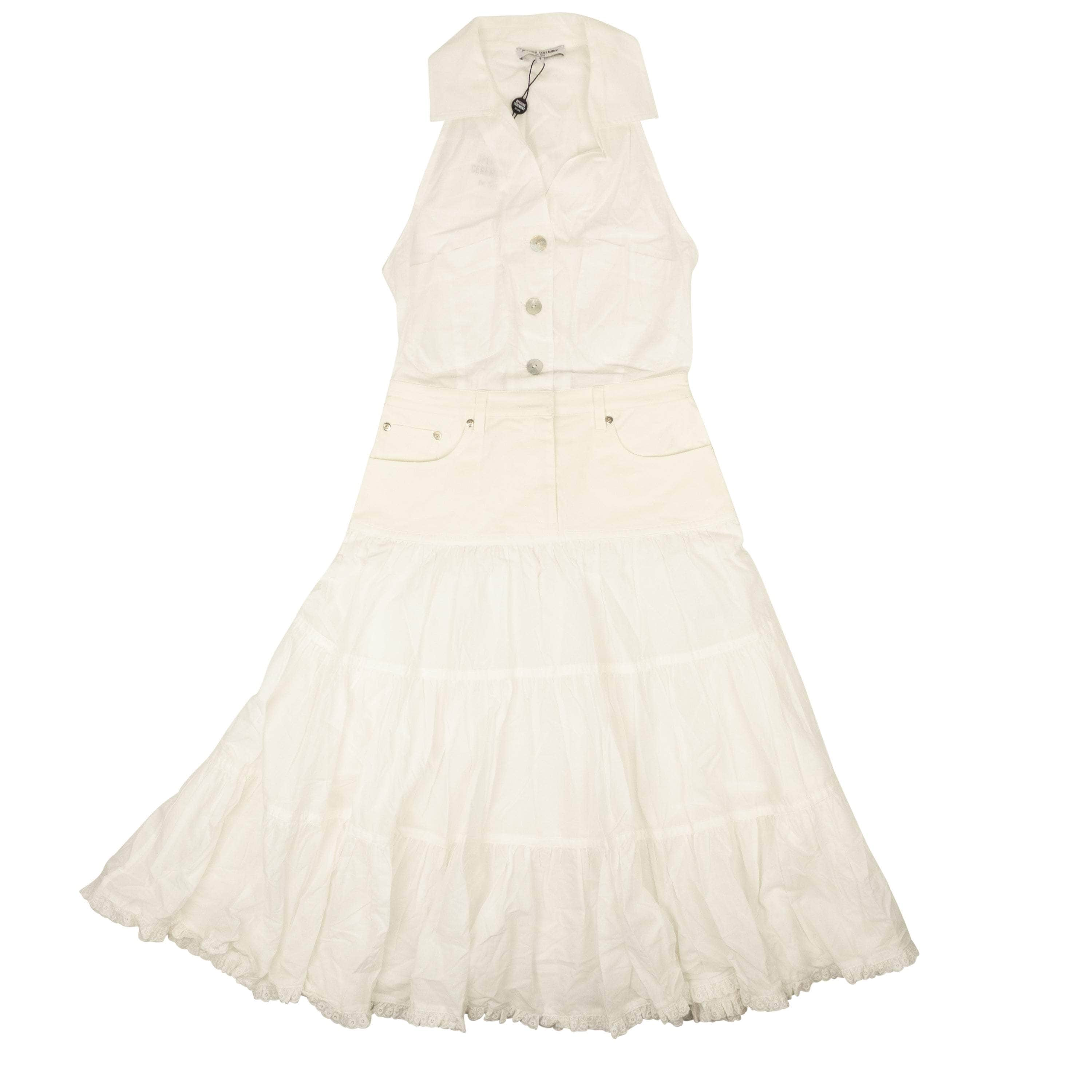 Opening Ceremony 95-OCY-0056/10 NWT Opening Ceremony OPTIC WHITE TIERED RUFFLE DRESS Size 10 $350 95-OCY-0056/10