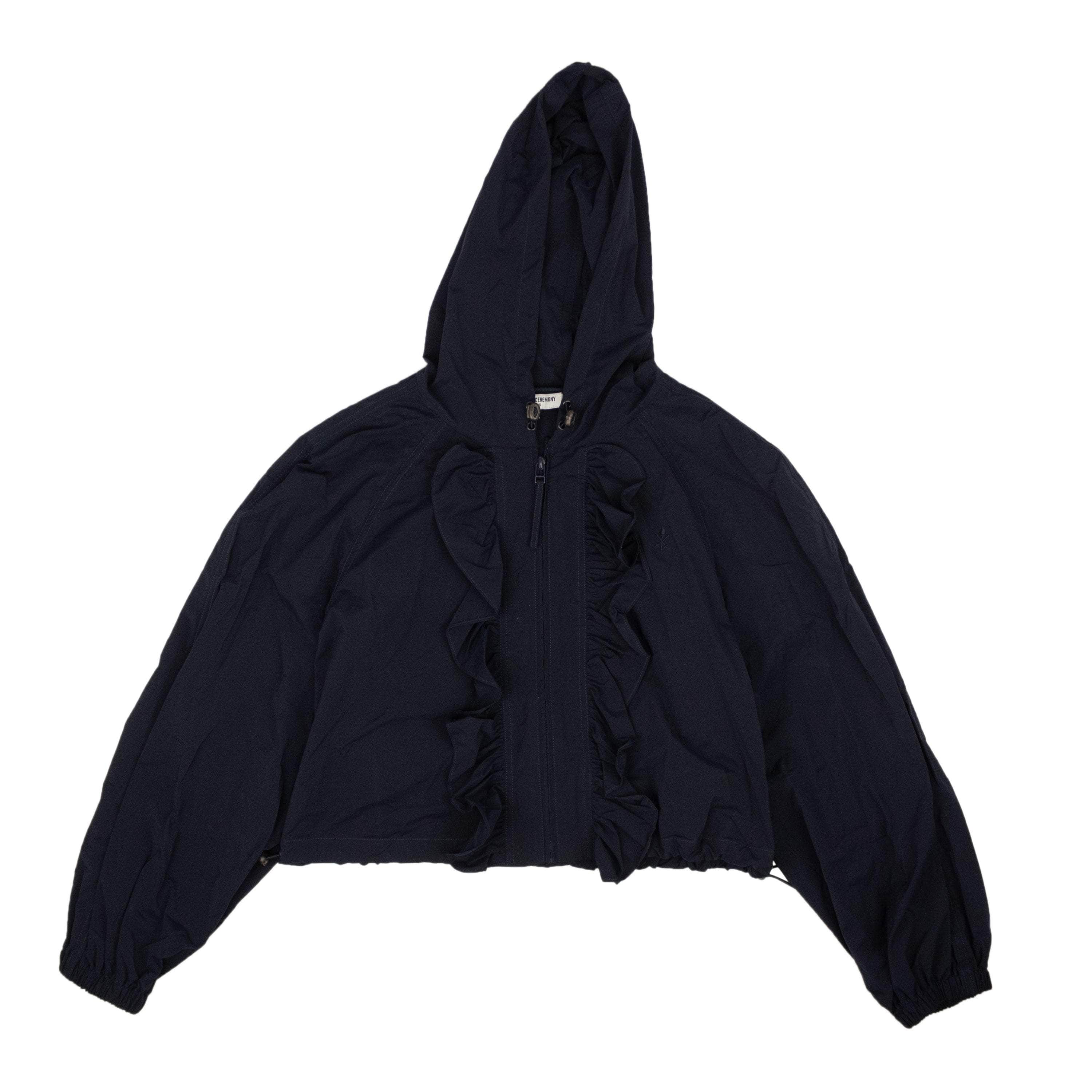 Opening Ceremony 95-OCY-0083/L NWT OPENING CEREMONY Navy Nylon Ruffle Windbreaker Jacket Size L $295 95-OCY-0083/L