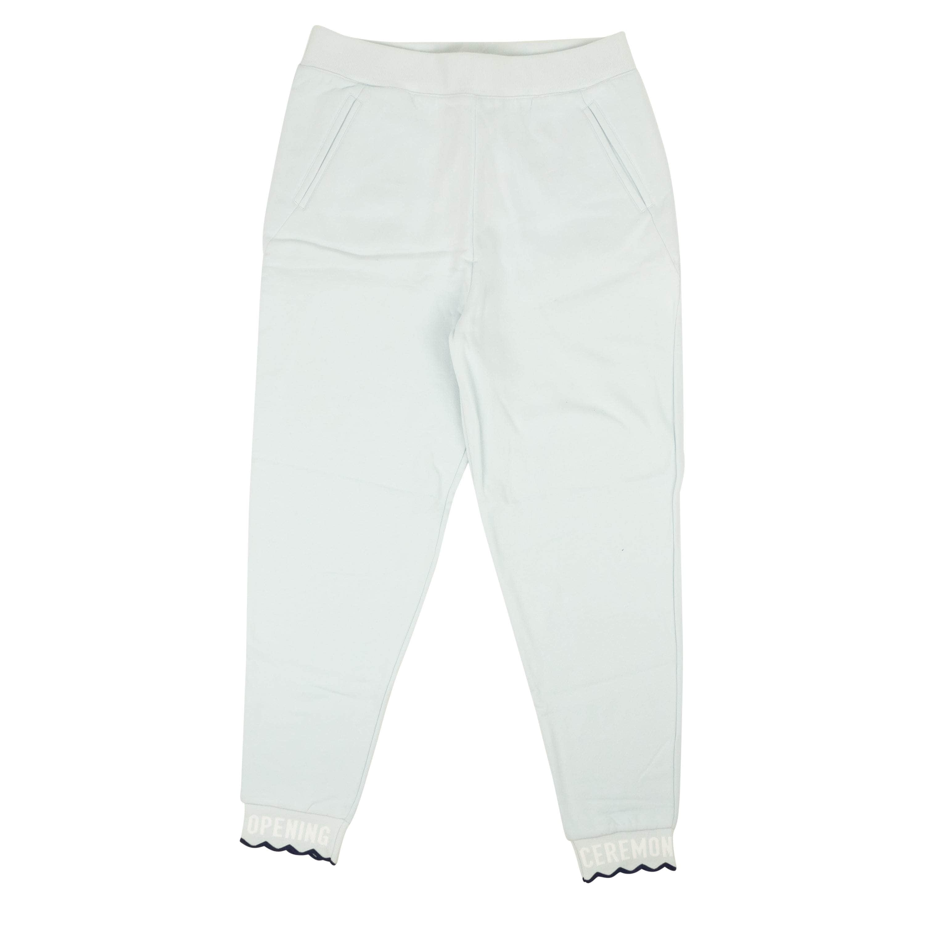 Opening Ceremony 95-OCY-1041/L NWT OPENING CEREMONY Dust Blue Cotton Scallop Logo Sweatpants Size L $150 95-OCY-1041/L