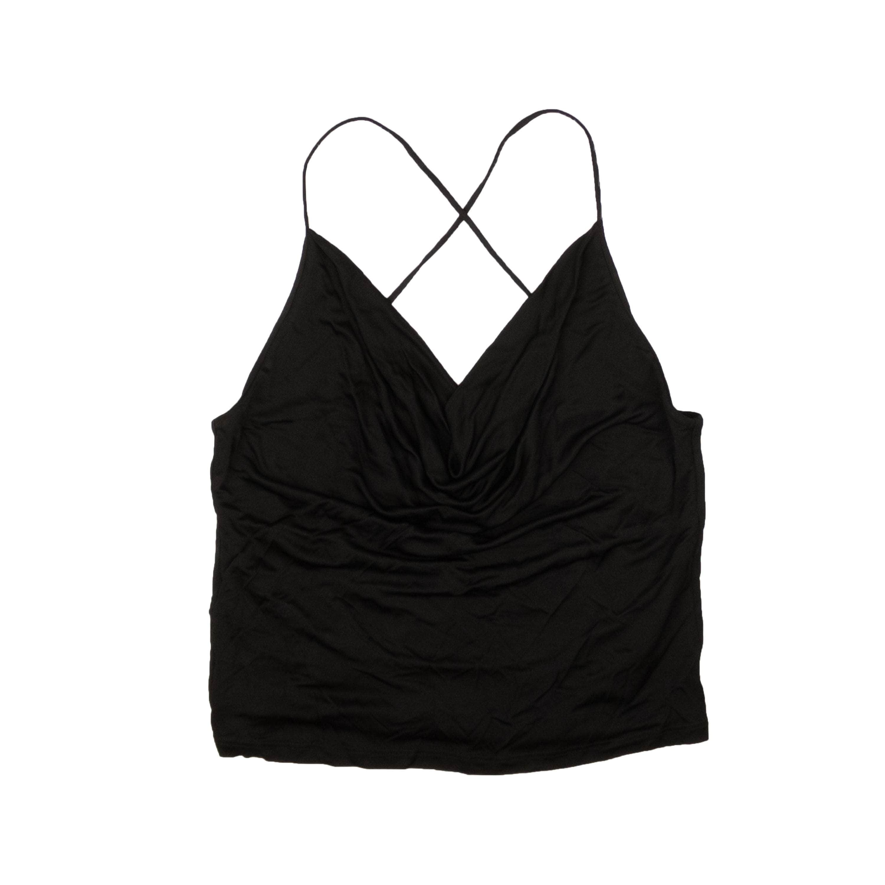 Opening Ceremony 95-OCY-1043/M NWT OPENING CEREMONY Black Poyester Cowl Neck Tank Top Size M $195 95-OCY-1043/M