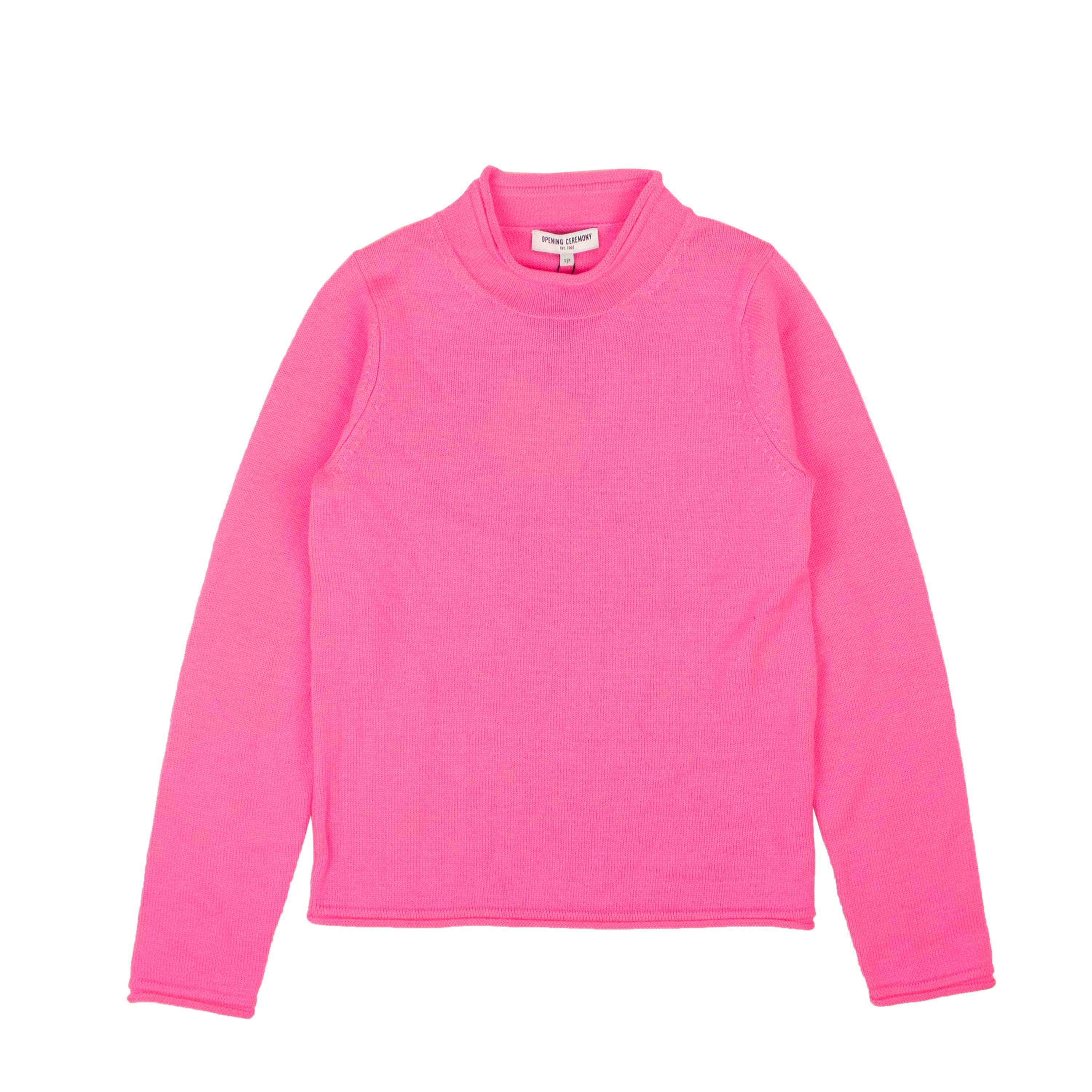 Opening Ceremony 95-OCY-1054/S NWT OPENING CEREMONY Fluorescent Pink Fluo Knit Sweater Size S $295 95-OCY-1054/S