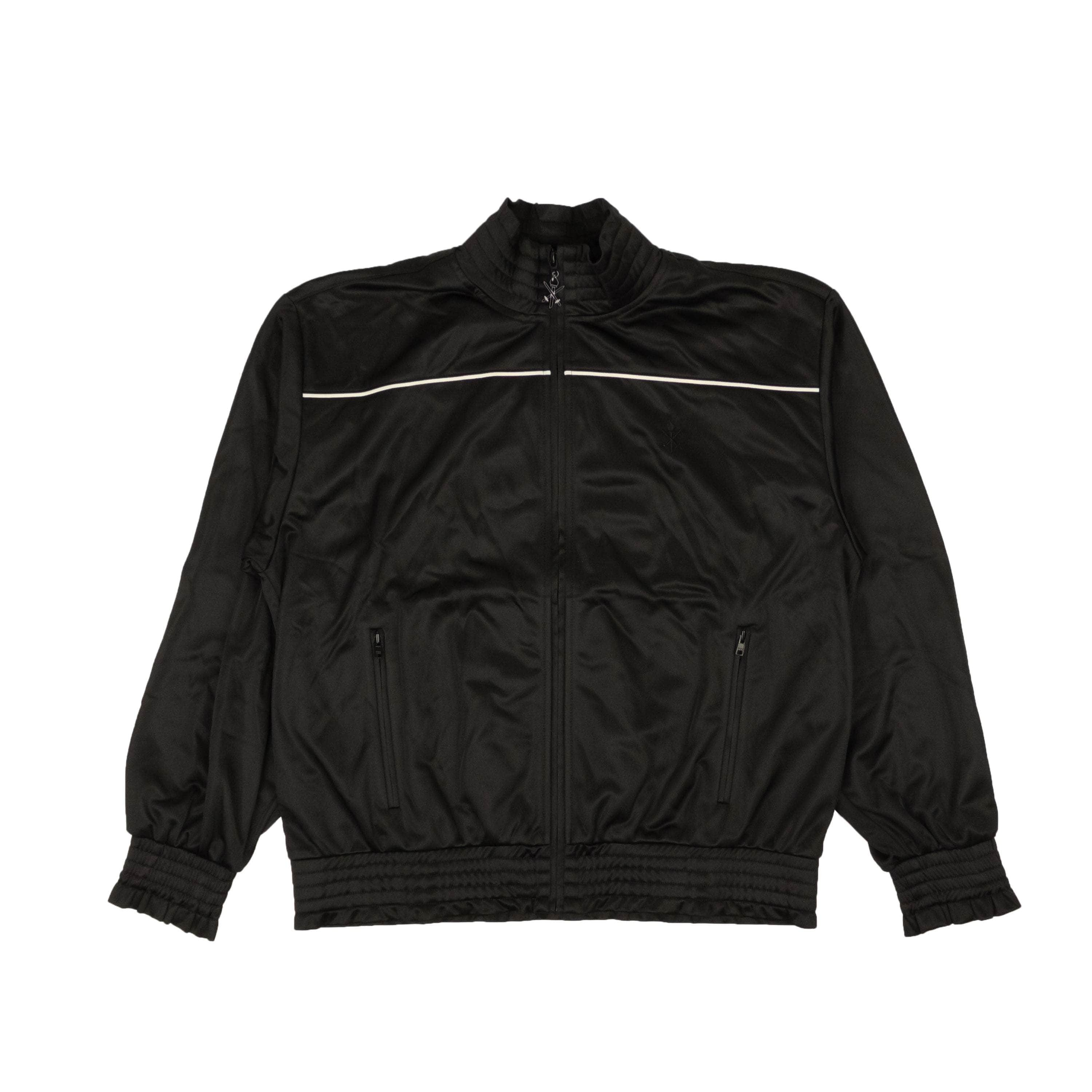 Opening Ceremony 95-OCY-1056/XS NWT OPENING CEREMONY Black Polyester Ruffle Smocked Track Jacket Size XS $295 95-OCY-1056/XS