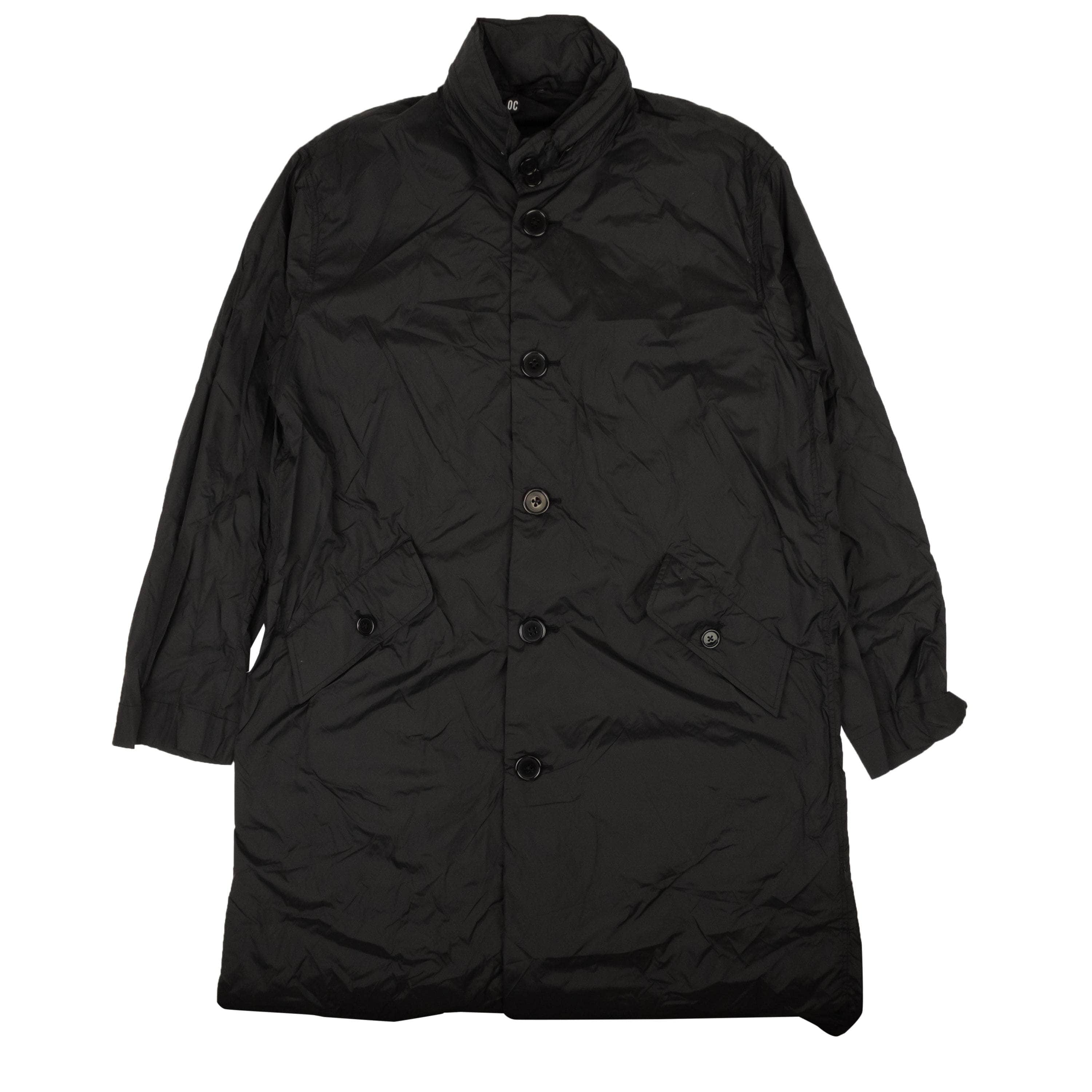 Opening Ceremony 95-OCY-1059/L NWT OPENING CEREMONY Black Nylon Logo Trench Coat Size L $350 95-OCY-1059/L