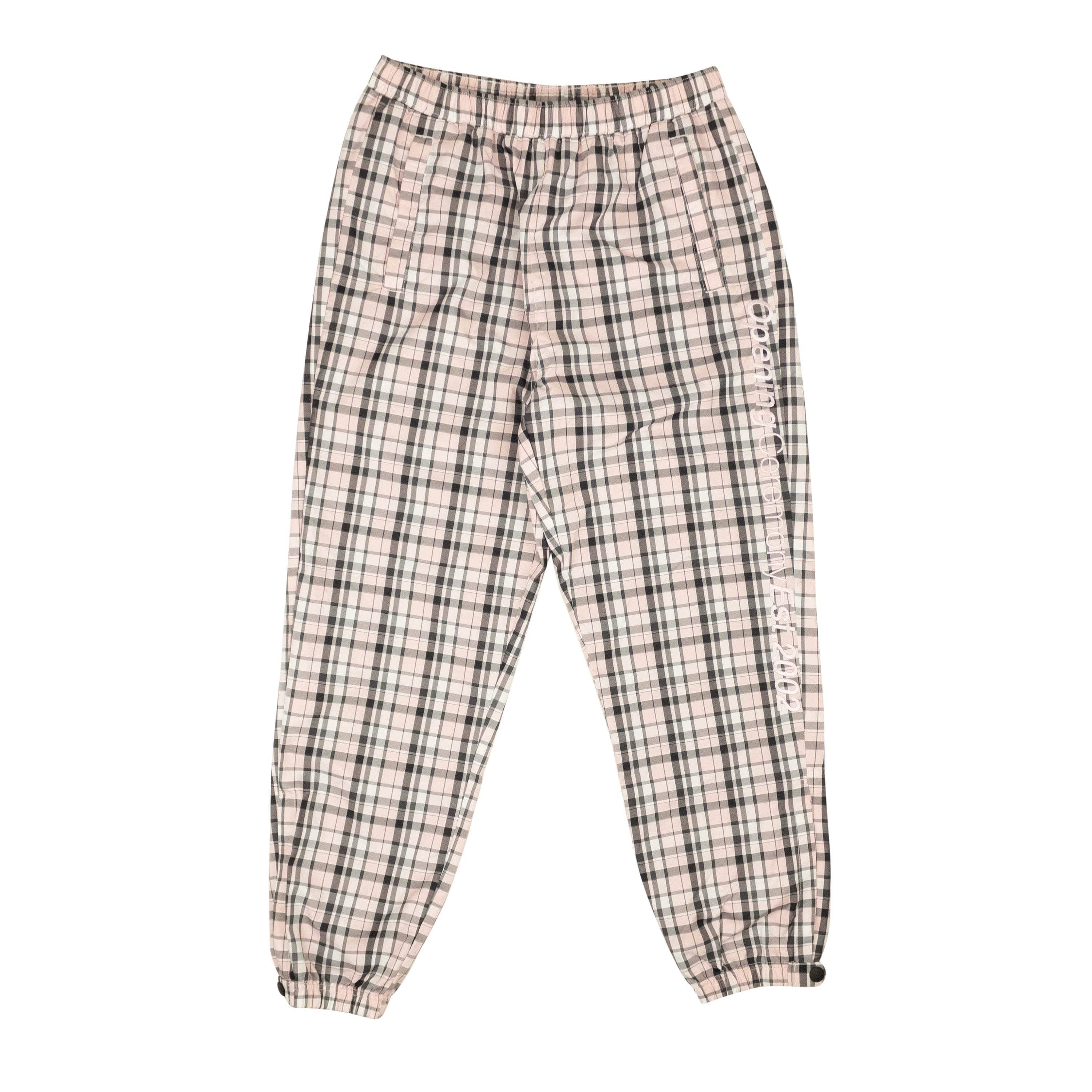 Opening Ceremony 95-OCY-1066/XS NWT Opening Ceremony PINK PLAID PLAID NYLON JOG PANT Size XS $225 95-OCY-1066/XS