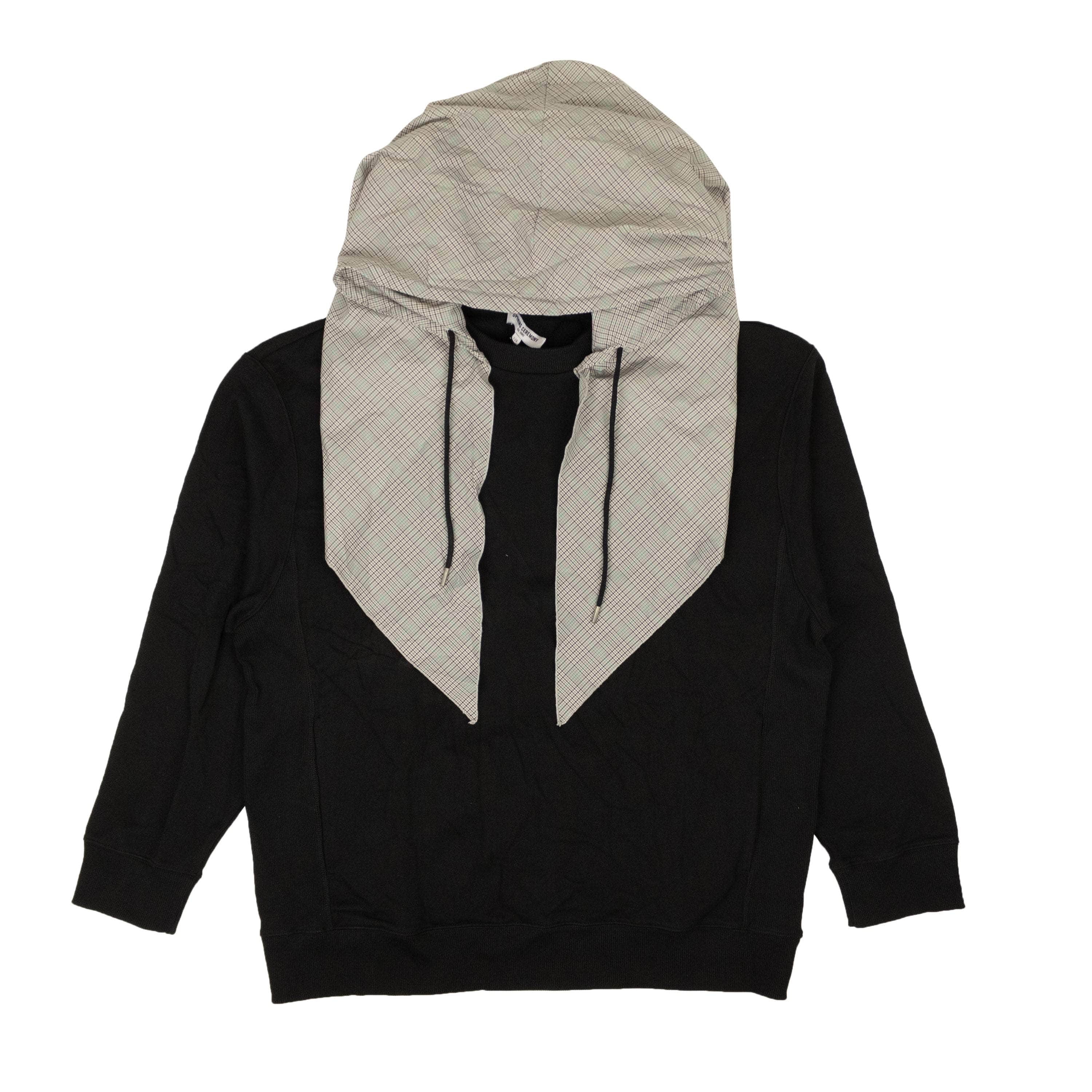 Opening Ceremony 95-OCY-1082/M NWT OPENING CEREMONY Black Cotton Unisex Scarf Hoodie Sweatshirt Size M $250 95-OCY-1082/M