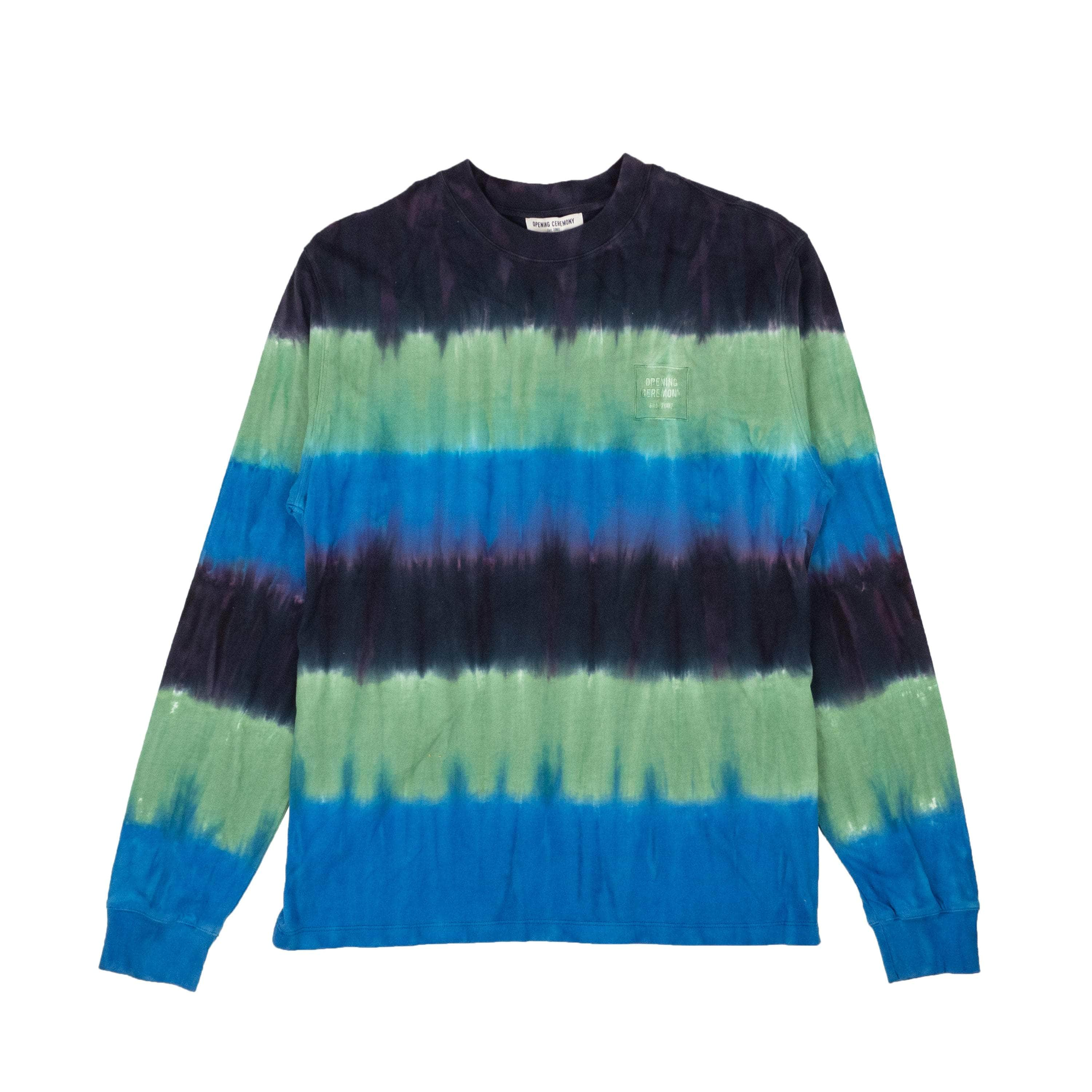 Opening Ceremony 95-OCY-1087/L NWT OPENING CEREMONY Navy Tie Dye Logo Long Sleeve T-Shirt Size L $130 95-OCY-1087/L