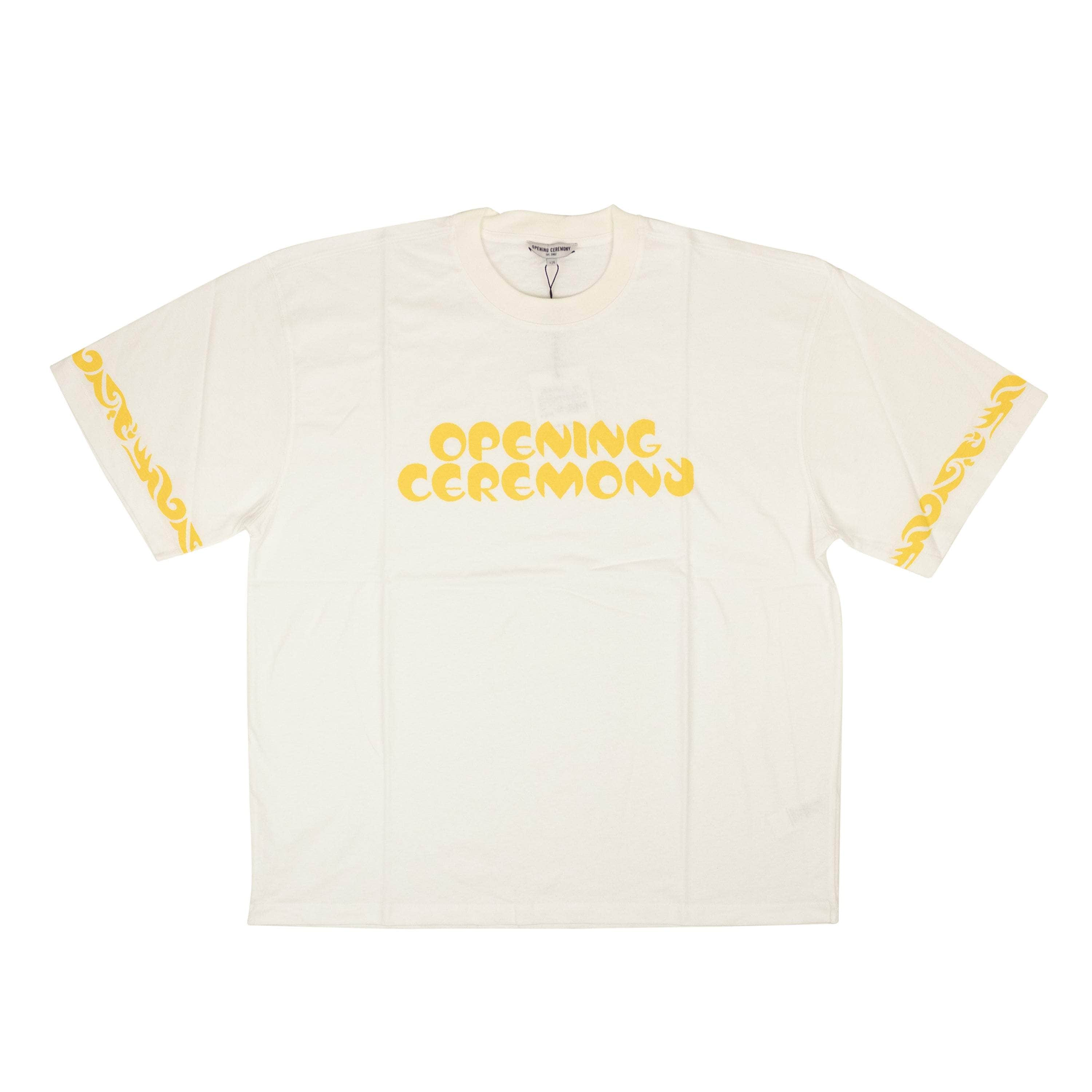 Opening Ceremony 95-OCY-1089/L NWT OPENING CEREMONY Optic White Cotton Unisex Oversized T-Shirt Size L $130 95-OCY-1089/L