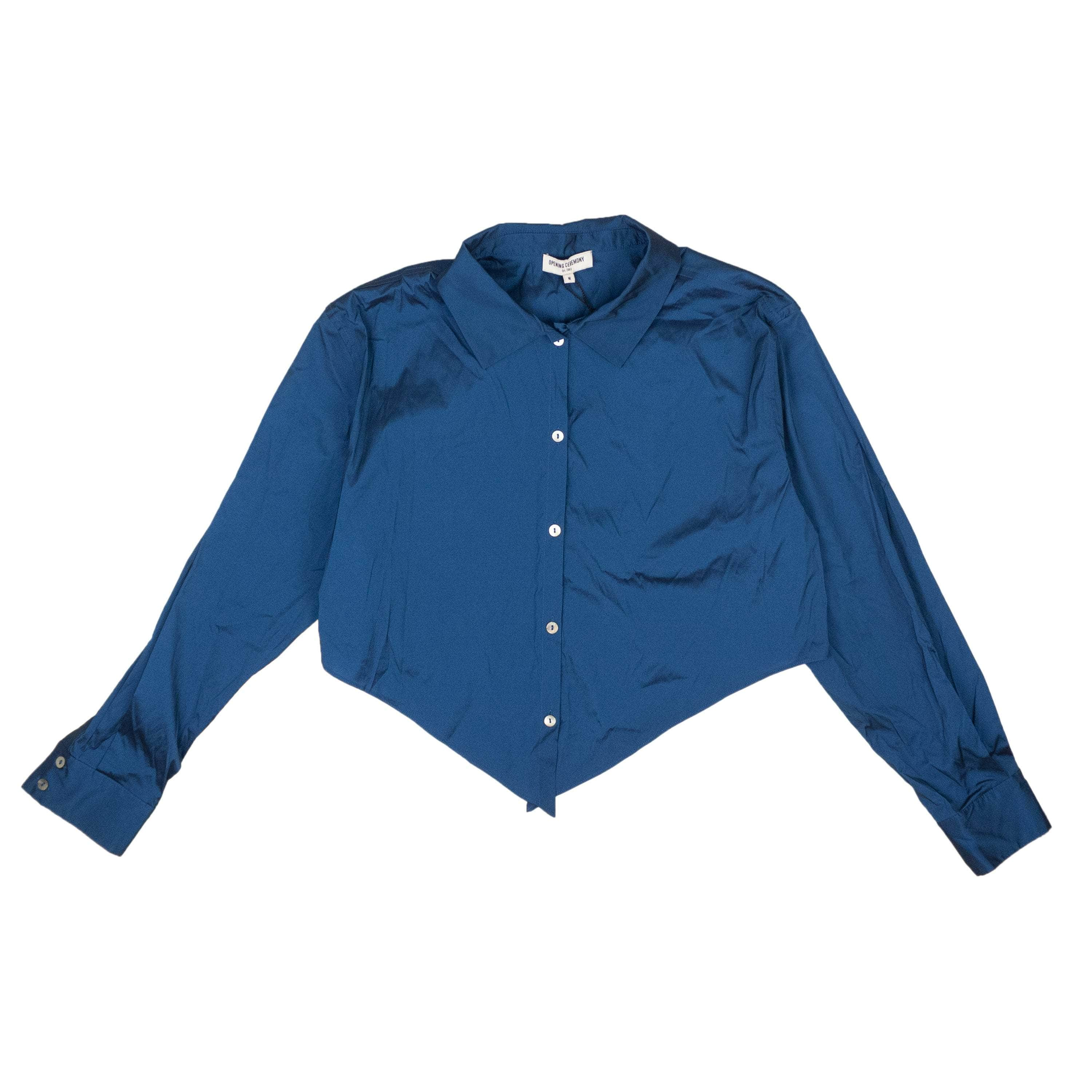 Opening Ceremony 95-OCY-1109/S NWT Opening Ceremony NAVY STRETCHY BABY POINTED BLOUSE Size S $250 95-OCY-1109/S