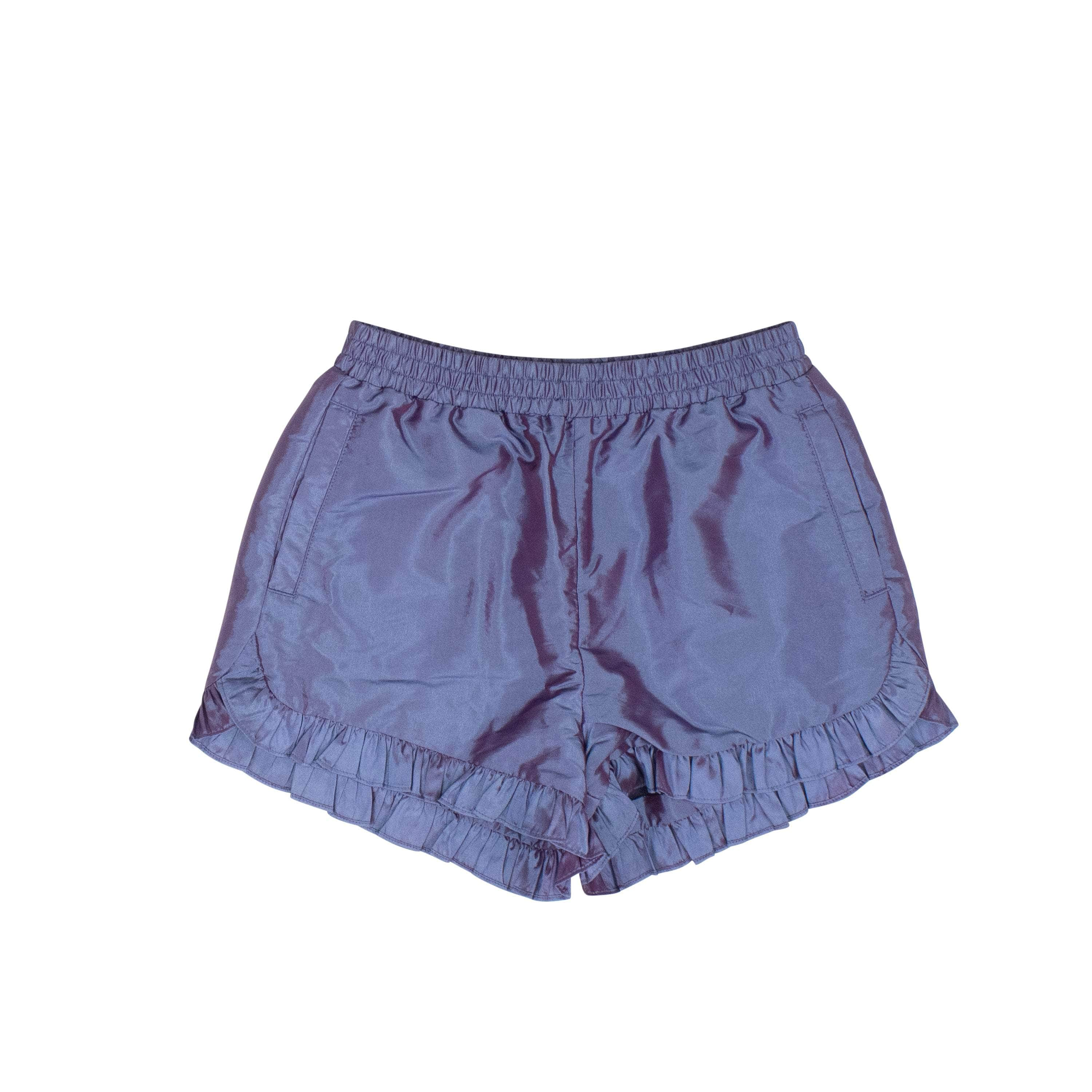 Opening Ceremony 95-OCY-1121/S NWT OPENING CEREMONY Blue Ruffle Nylon Shorts Size S $150 95-OCY-1121/S