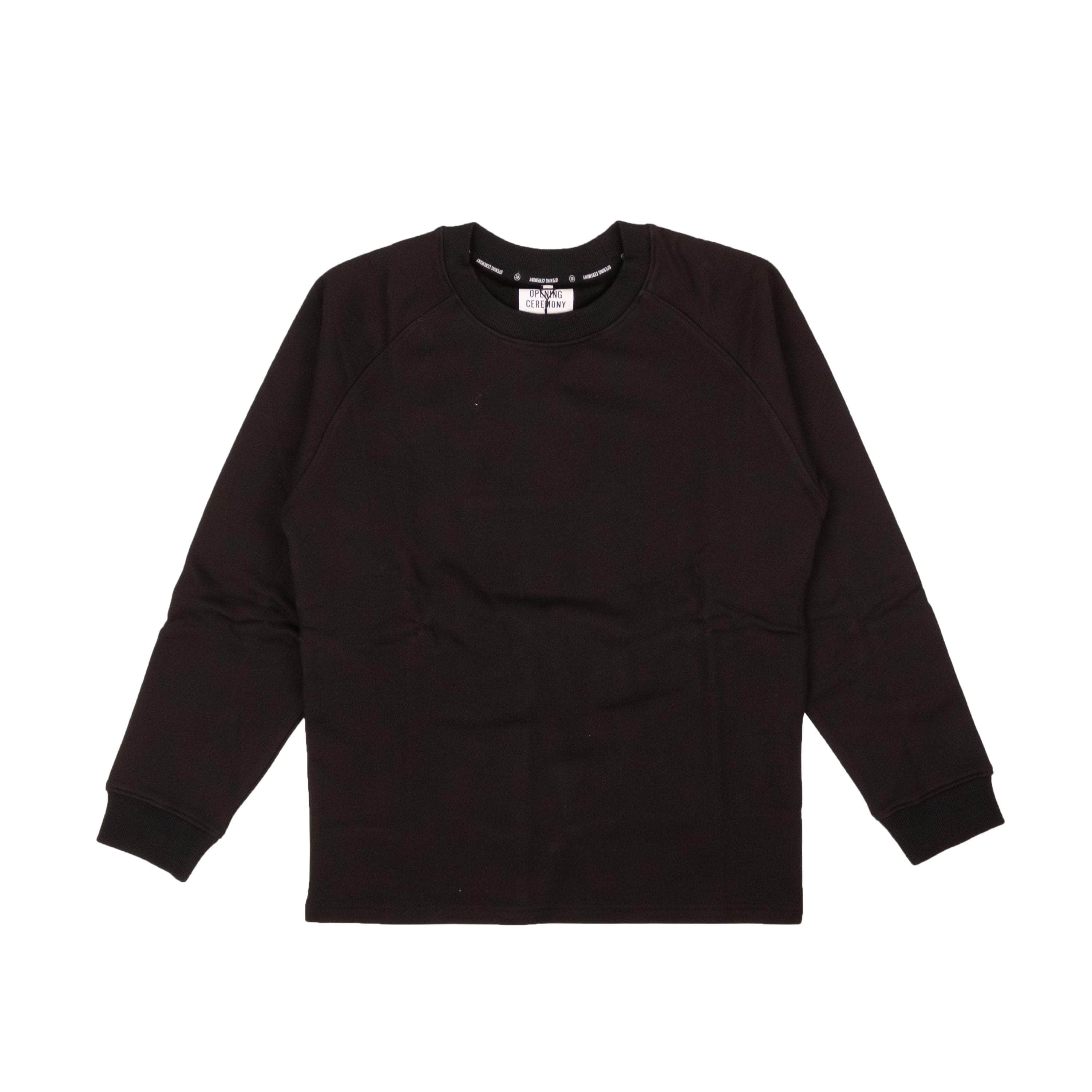 Opening Ceremony 95-OCY-1140/S NWT Opening Ceremony BLACK BLANK RAGLAN SWEATSHIRT Size S $80 95-OCY-1140/S