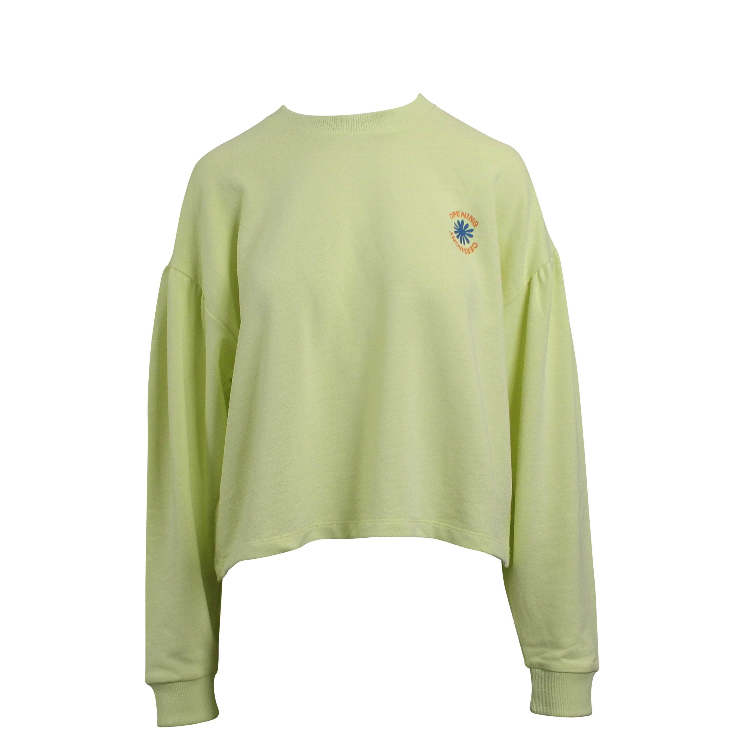 Opening Ceremony 95-OCY-1243/L Opening Ceremony PALE ACID YELLOW DROPPED SHOULDER LOGO SWEATSHIRT Size L $175 95-OCY-1243/L