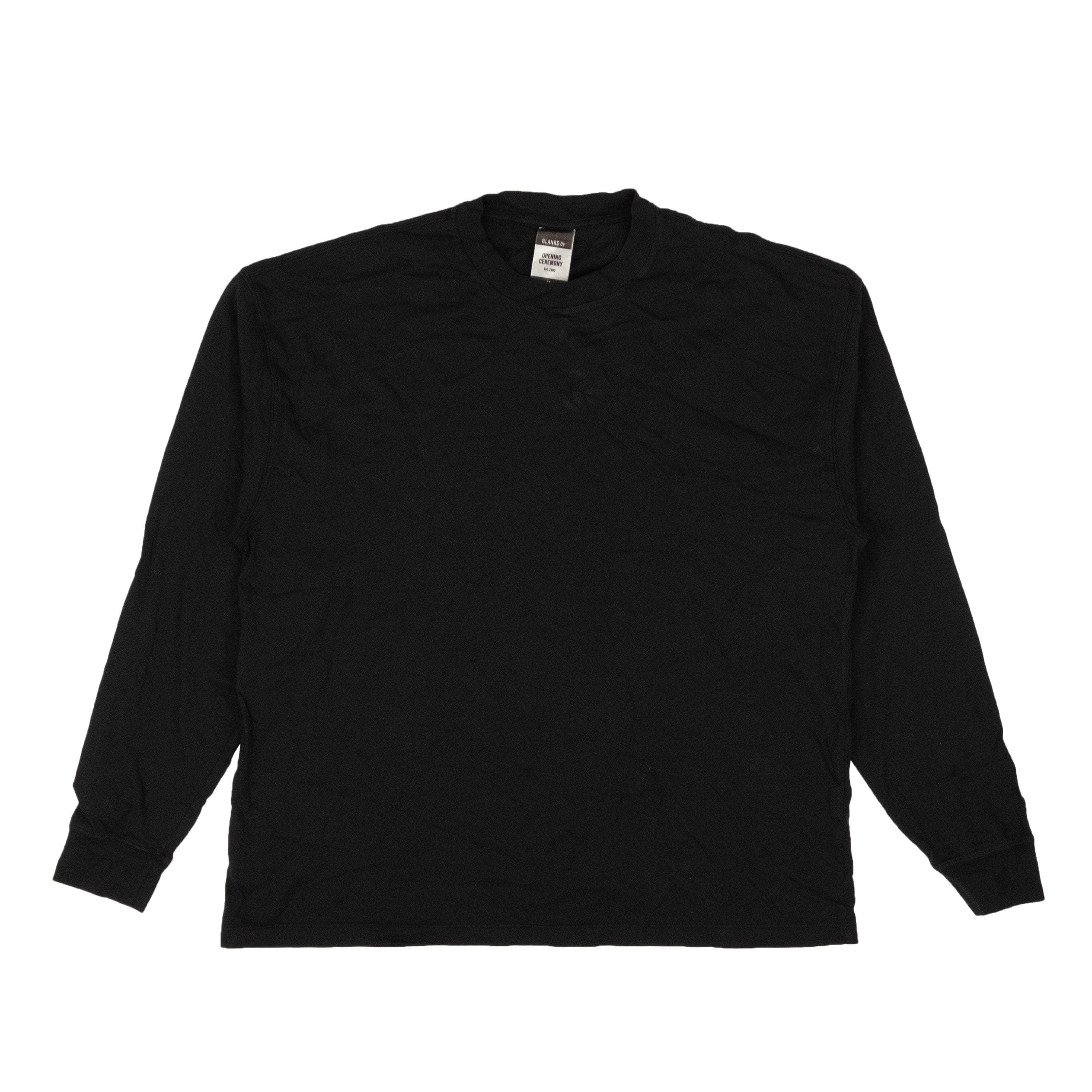 Opening Ceremony 95-OCY-1276/L NWT OPENING CEREMONY Black BLANKS BY OC Boxy Long Sleeve Crewneck Size L $75 95-OCY-1276/L