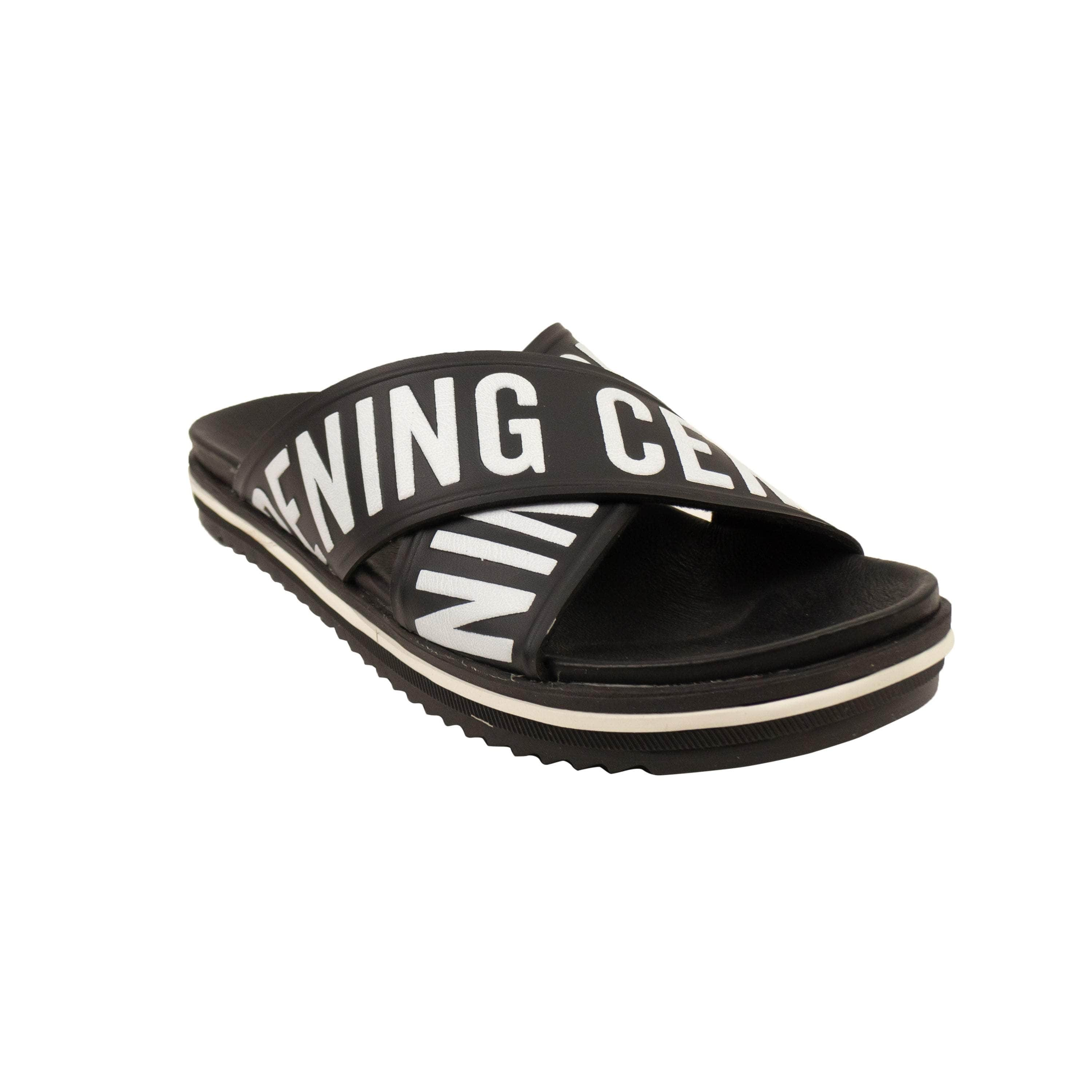 Opening Ceremony 95-OCY-2002/35 NIB OPENING CEREMONY Black Rubber Cross Strap Berkley Slides Size 35 $95 95-OCY-2002/35