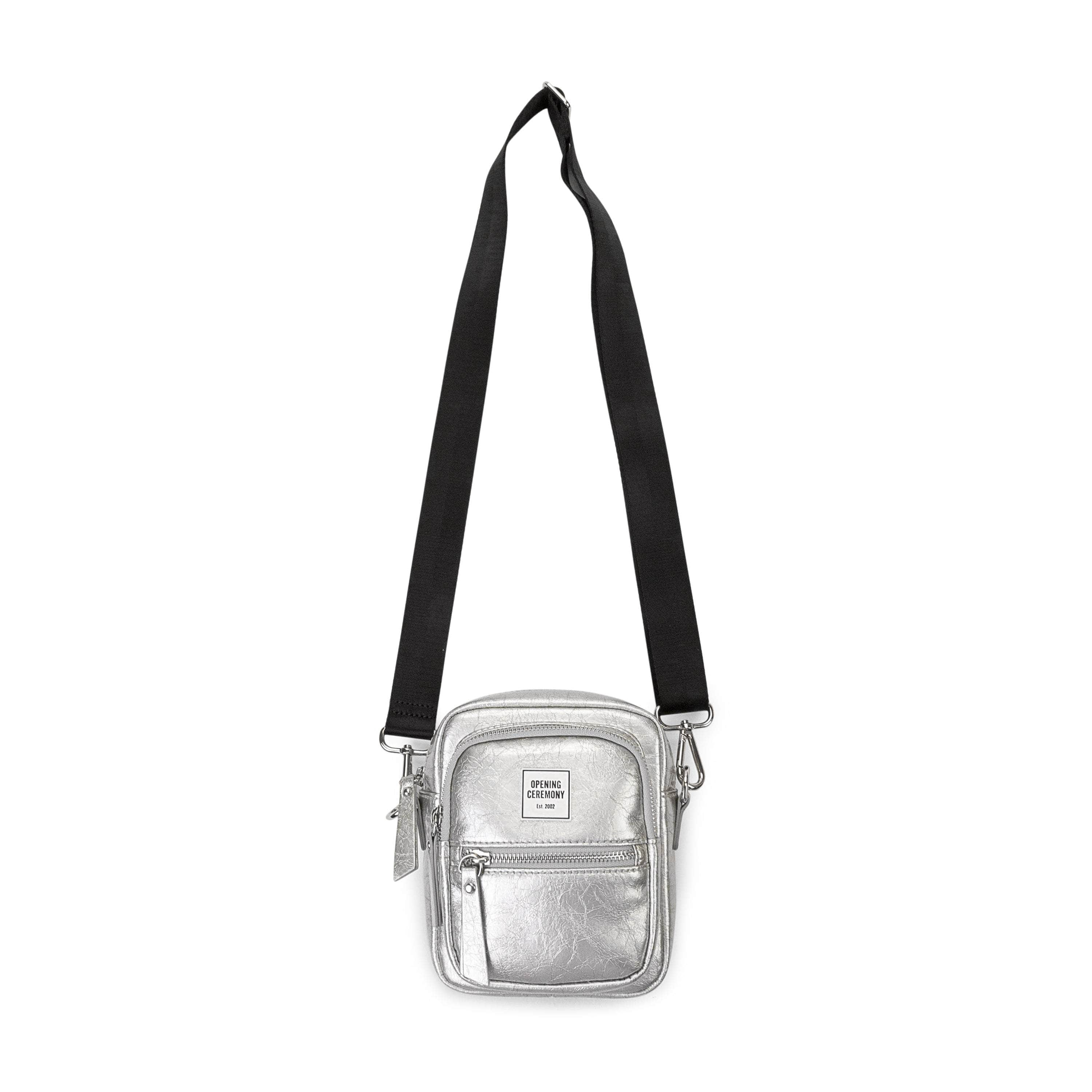 Opening Ceremony 95-OCY-3130/OS NWT OPENING CEREMONY Silver Mini Leather Crossbody Bag Size OS $150 95-OCY-3130/OS