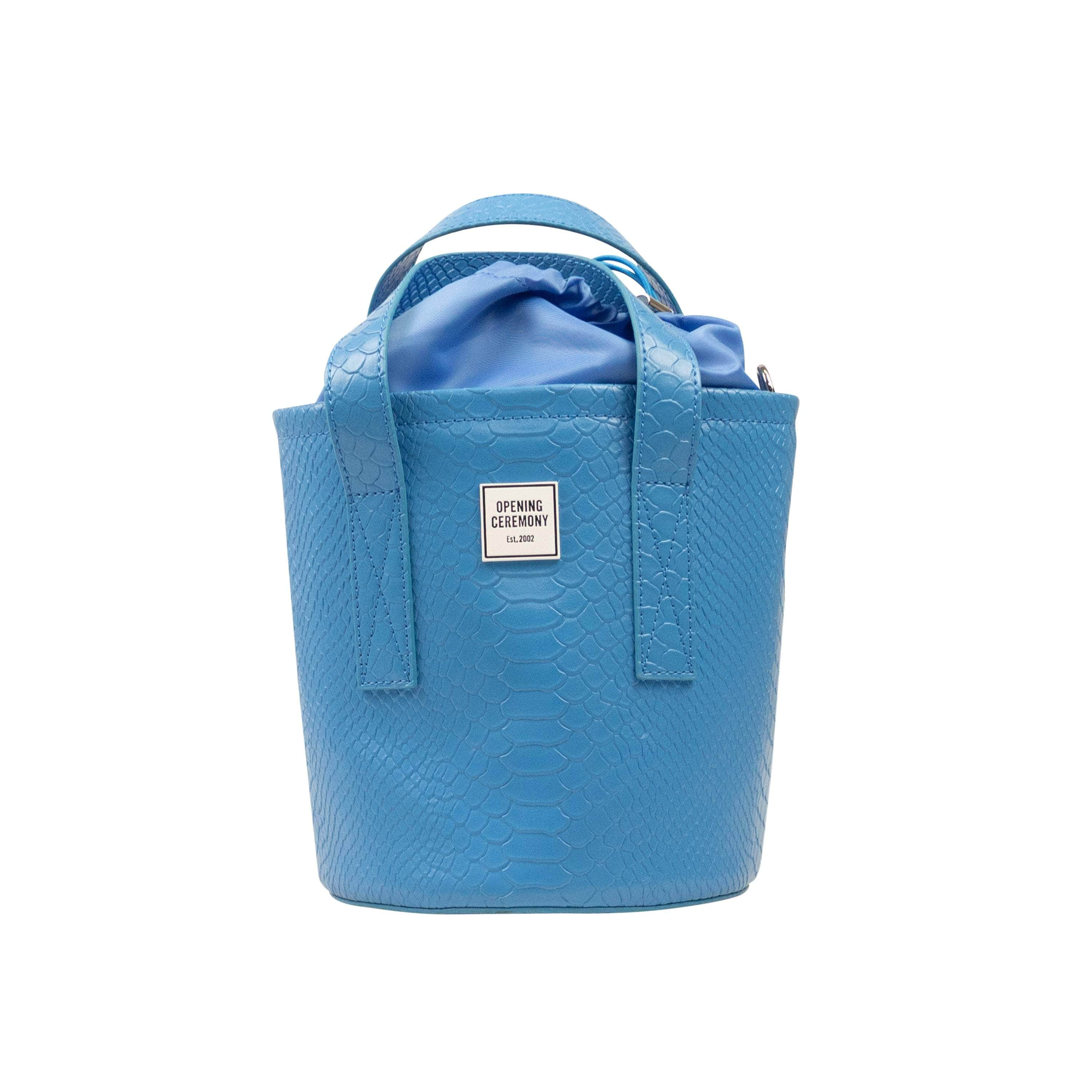 Opening Ceremony 95-OCY-3160/OS NWT OPENING CEREMONY Blue Medium Crocodile Bucket Bag Size OS $295 95-OCY-3160/OS