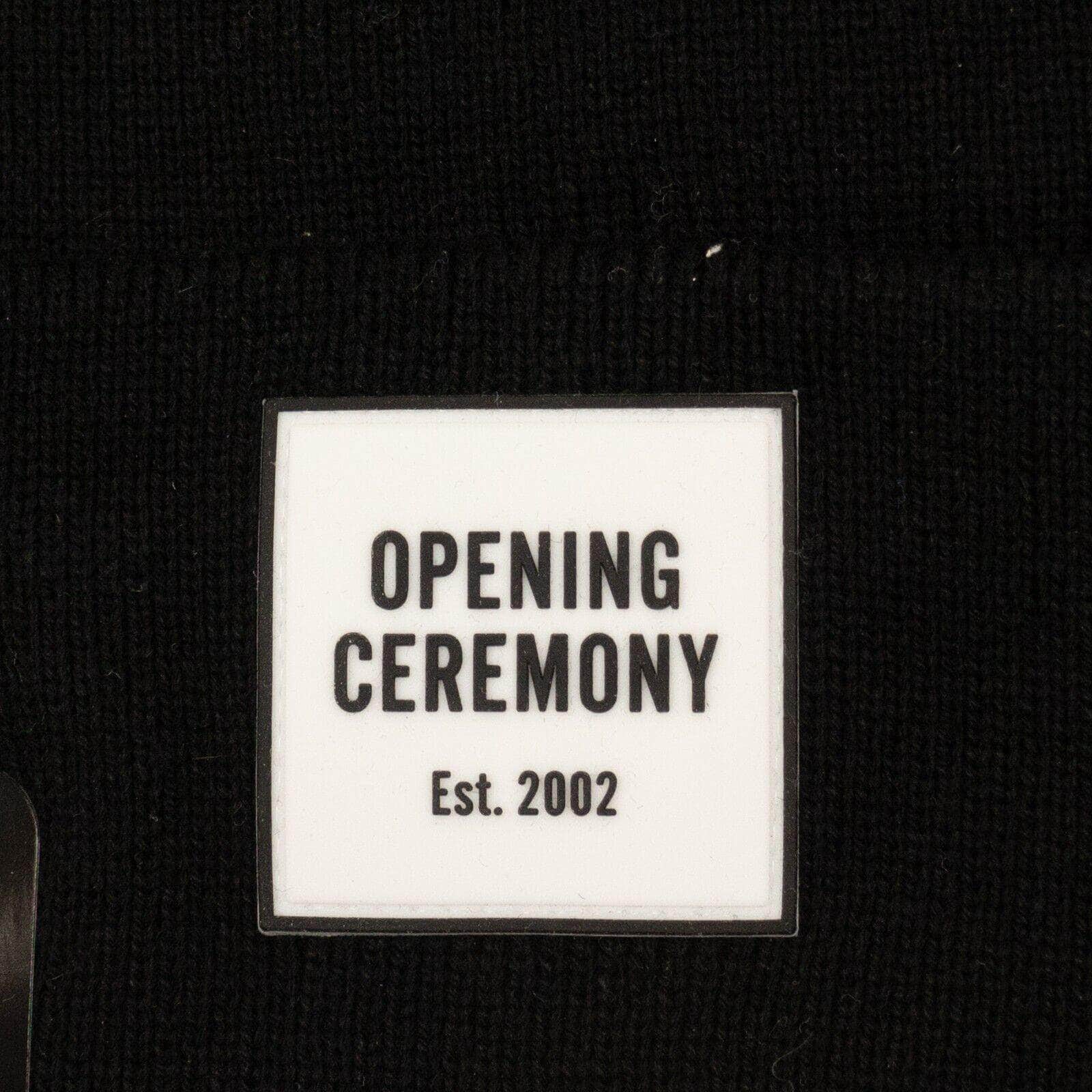 Opening Ceremony channelenable-all, chicmi, couponcollection, gender-mens, gender-womens, main-accessories, mens-shoes, opening-ceremony, size-os, under-250, unisex-hats OS Black Acrylic OC Logo Beanie Hat 95-OCY-3067/OS 95-OCY-3067/OS