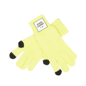Opening Ceremony channelenable-all, chicmi, couponcollection, gender-mens, gender-womens, main-accessories OS Flourescent Yellow OC Knit Gloves 95-OCY-3127/OS 95-OCY-3127/OS