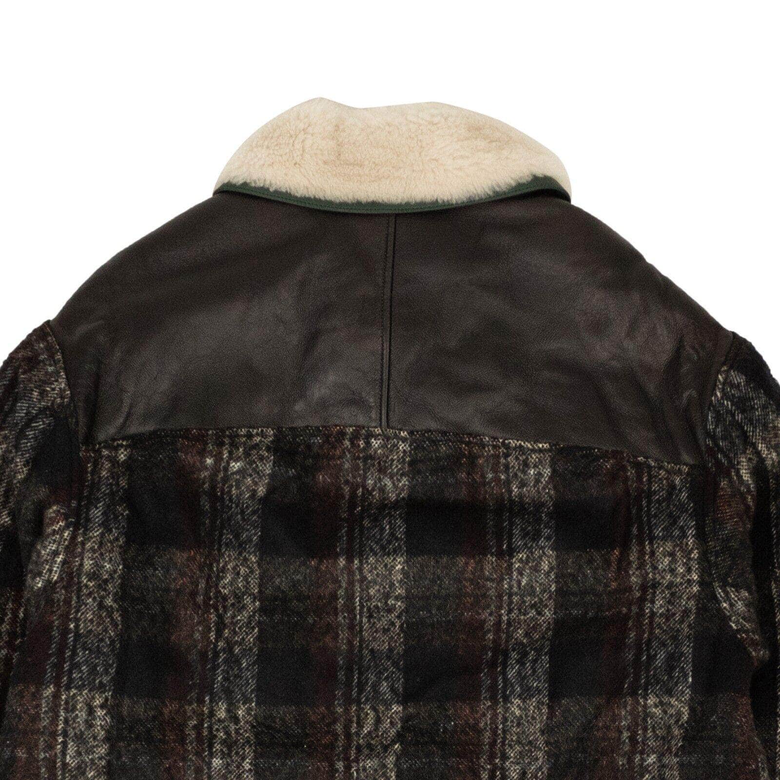 Opening Ceremony channelenable-all, chicmi, couponcollection, gender-mens, gender-womens, main-clothing Charcoal Black Shearling Tartan Jacket