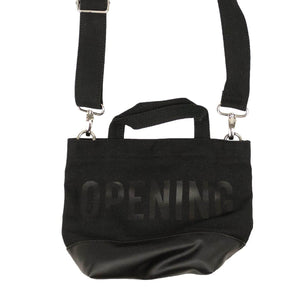 Opening Ceremony channelenable-all, chicmi, couponcollection, gender-mens, main-handbags OS Black Cotton Logo Mini Messenger Tote Bag 95-OCY-3001/OS 95-OCY-3001/OS