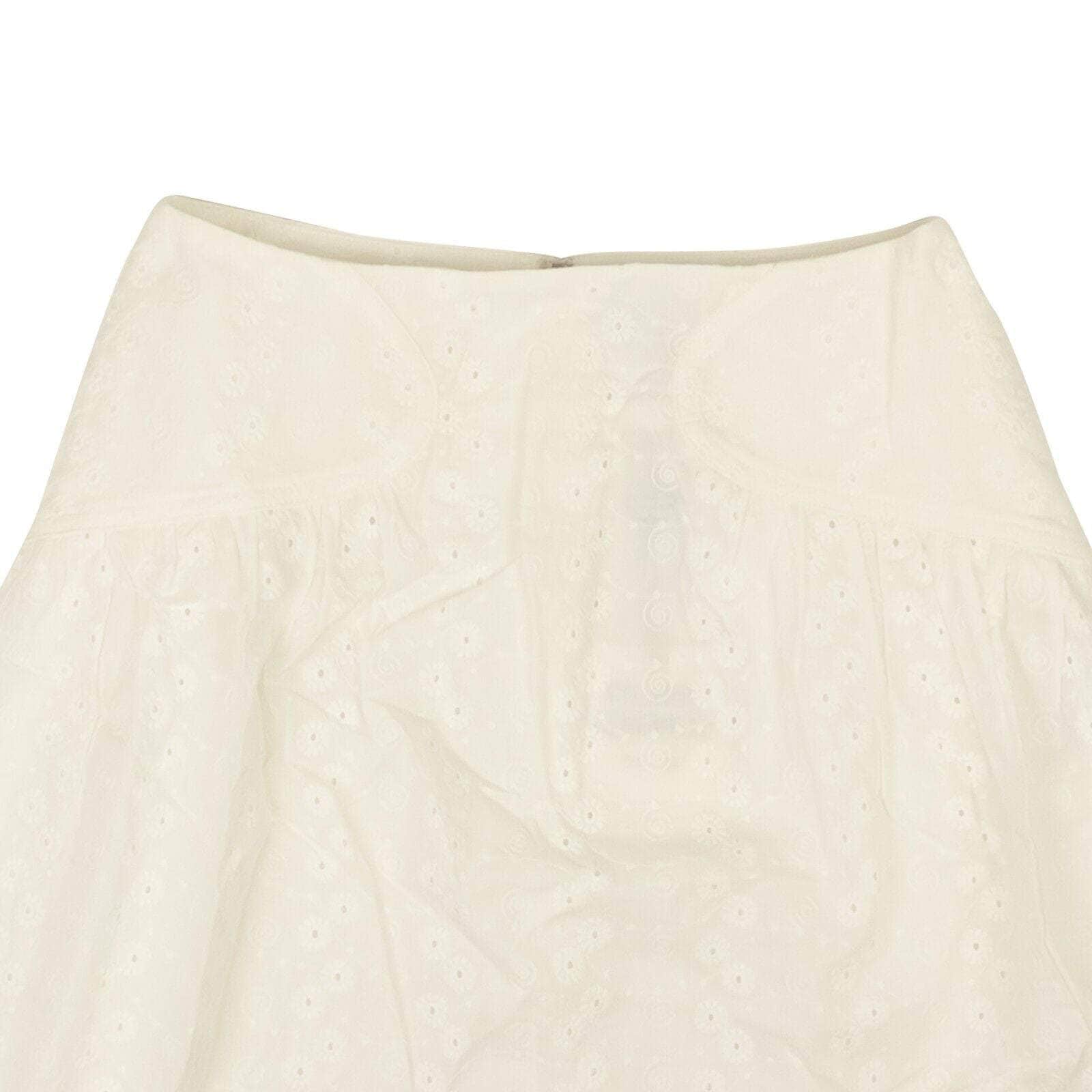 Opening Ceremony channelenable-all, chicmi, couponcollection, gender-womens, main-clothing, opening-ceremony, size-0, under-250, womens-flared-skirts Optic White Cotton Eyelet Mini Skirt