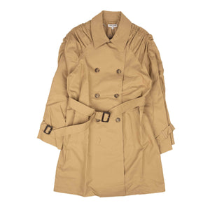 Opening Ceremony channelenable-all, chicmi, couponcollection, gender-womens, main-clothing, shop375 Sand Brown Cotton Smocked Trench Coat