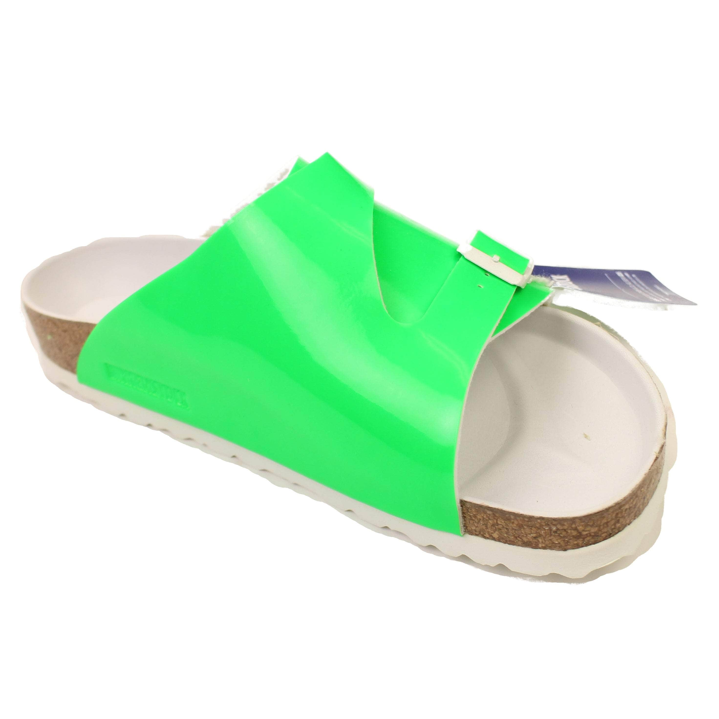 OPENING CEREMONY X BIRKENSTOCK 95-OPB-2002/38 NIB OPENING CEREMONY X BIRKENSTOCK GREEN FLURO PATENT ZURICH SANDALS Size 38 $165 95-OPB-2002/38