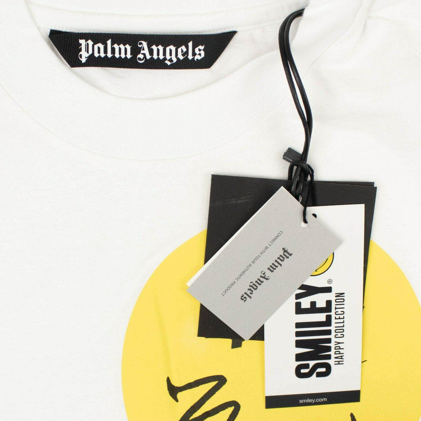 Palm Angels 250-500, channelenable-all, chicmi, couponcollection, gender-mens, main-clothing, palm-angels, size-s, size-xs, size-xxs White Short Sleeve Juggler Smiley T-Shirt